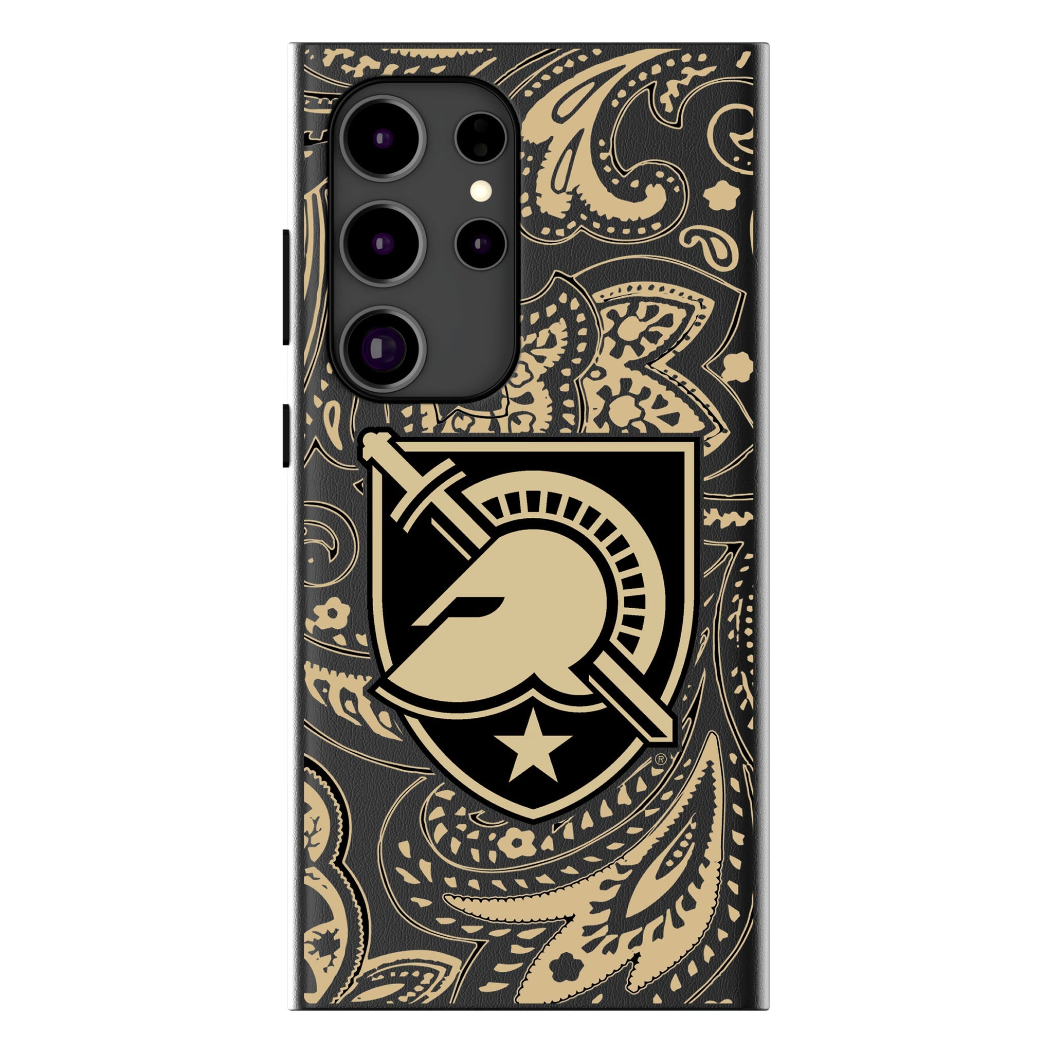 United States Military Academy Black Knights Paisley MagSafe Compatible Phone Case for Samsung Galaxy 17
