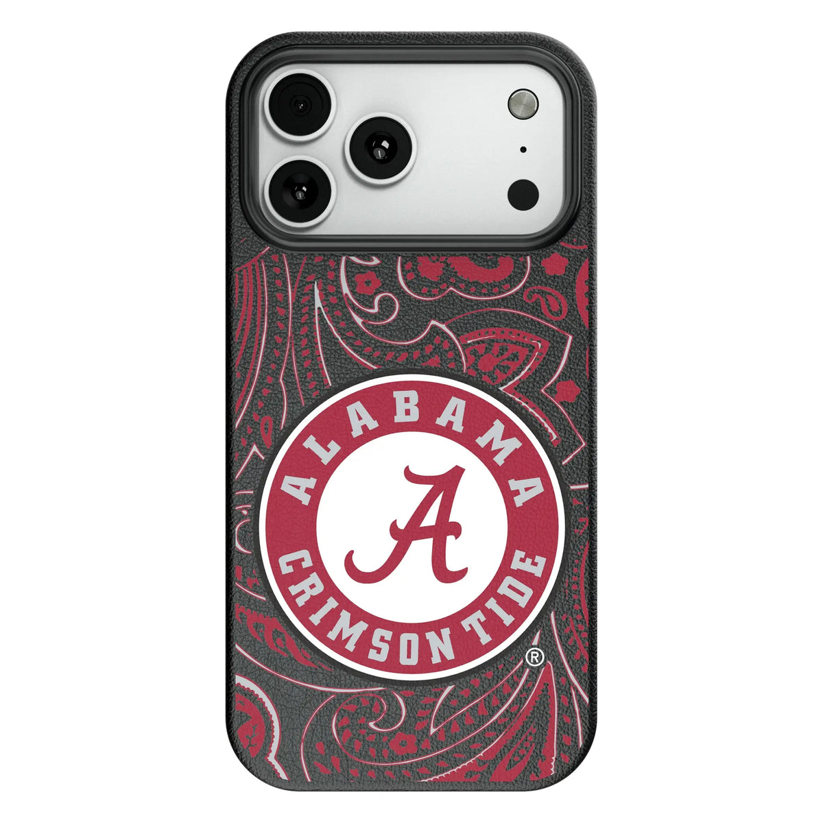 University of Alabama Crimson Tide Paisley MagSafe Compatible Phone Case for Apple iPhone 8