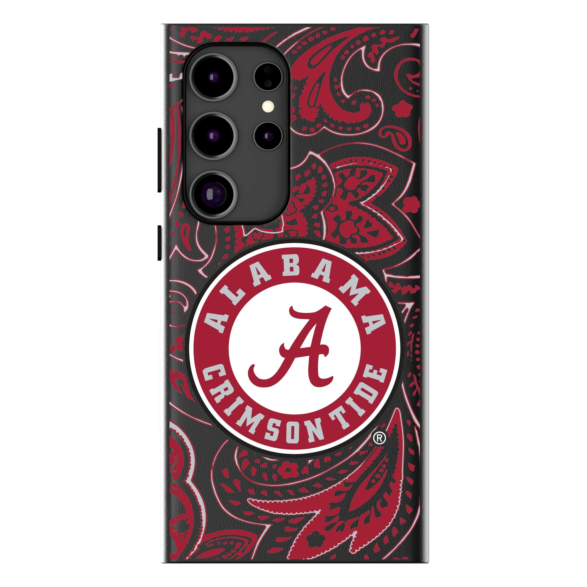 University of Alabama Crimson Tide Paisley MagSafe Compatible Phone Case for Samsung Galaxy 14