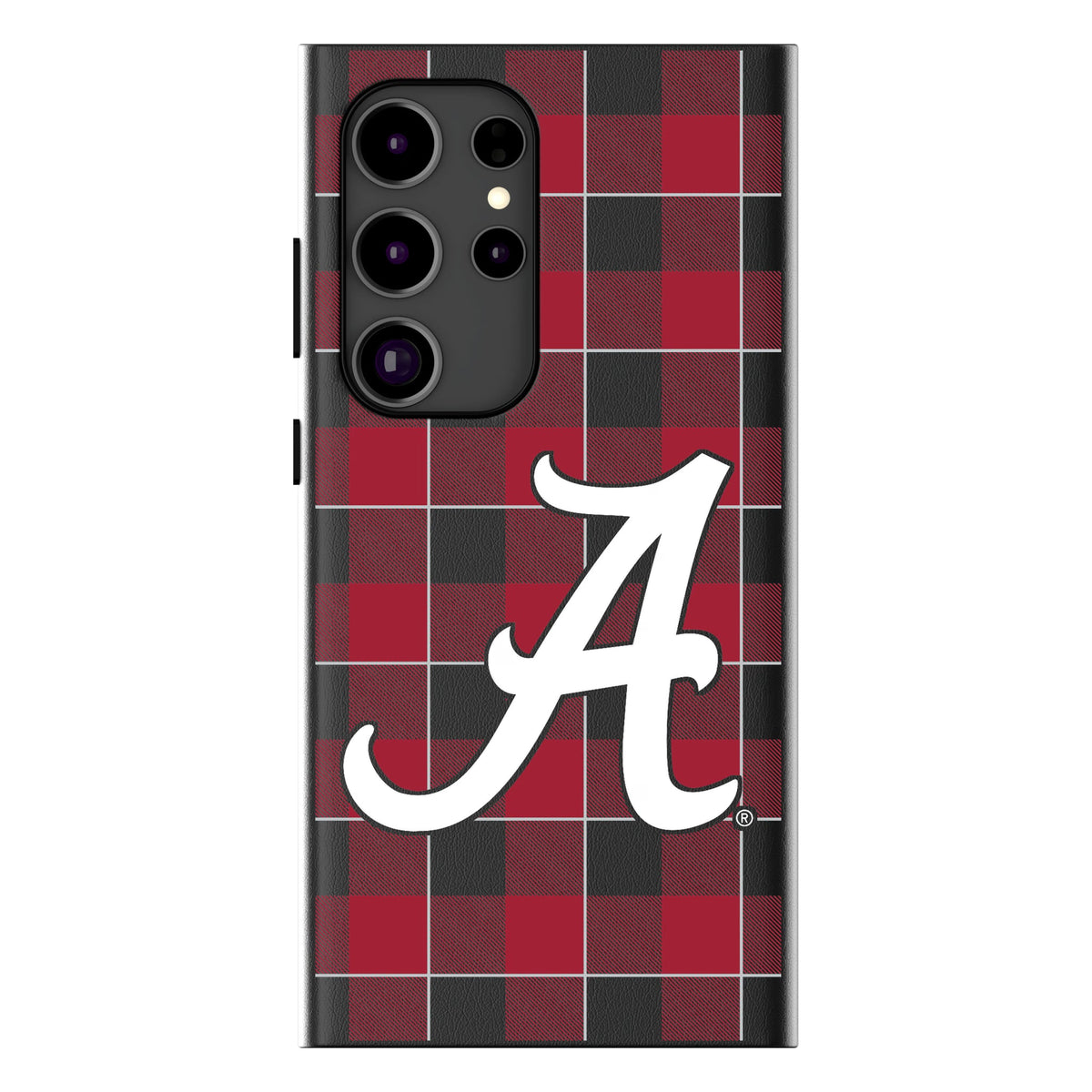 University of Alabama Crimson Tide Script A Plaid MagSafe Compatible Phone Case for Samsung Galaxy 11
