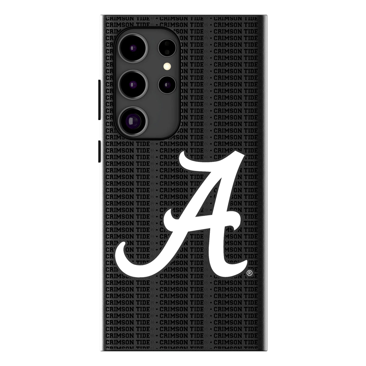 University of Alabama Crimson Tide Script A Text Backdrop MagSafe Compatible Phone Case for Samsung Galaxy 12