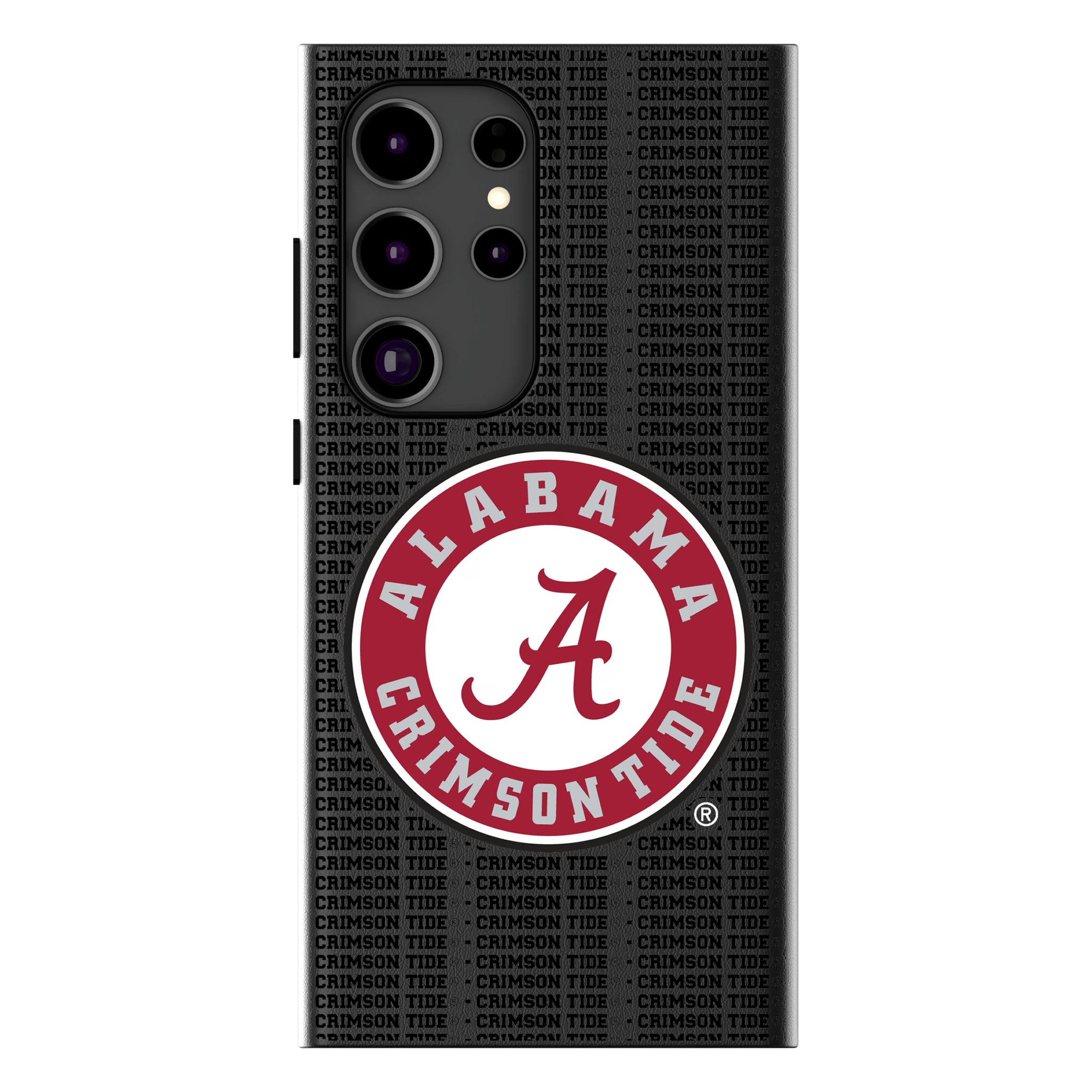 University of Alabama Crimson Tide Text Backdrop MagSafe Compatible Phone Case for Samsung Galaxy 11