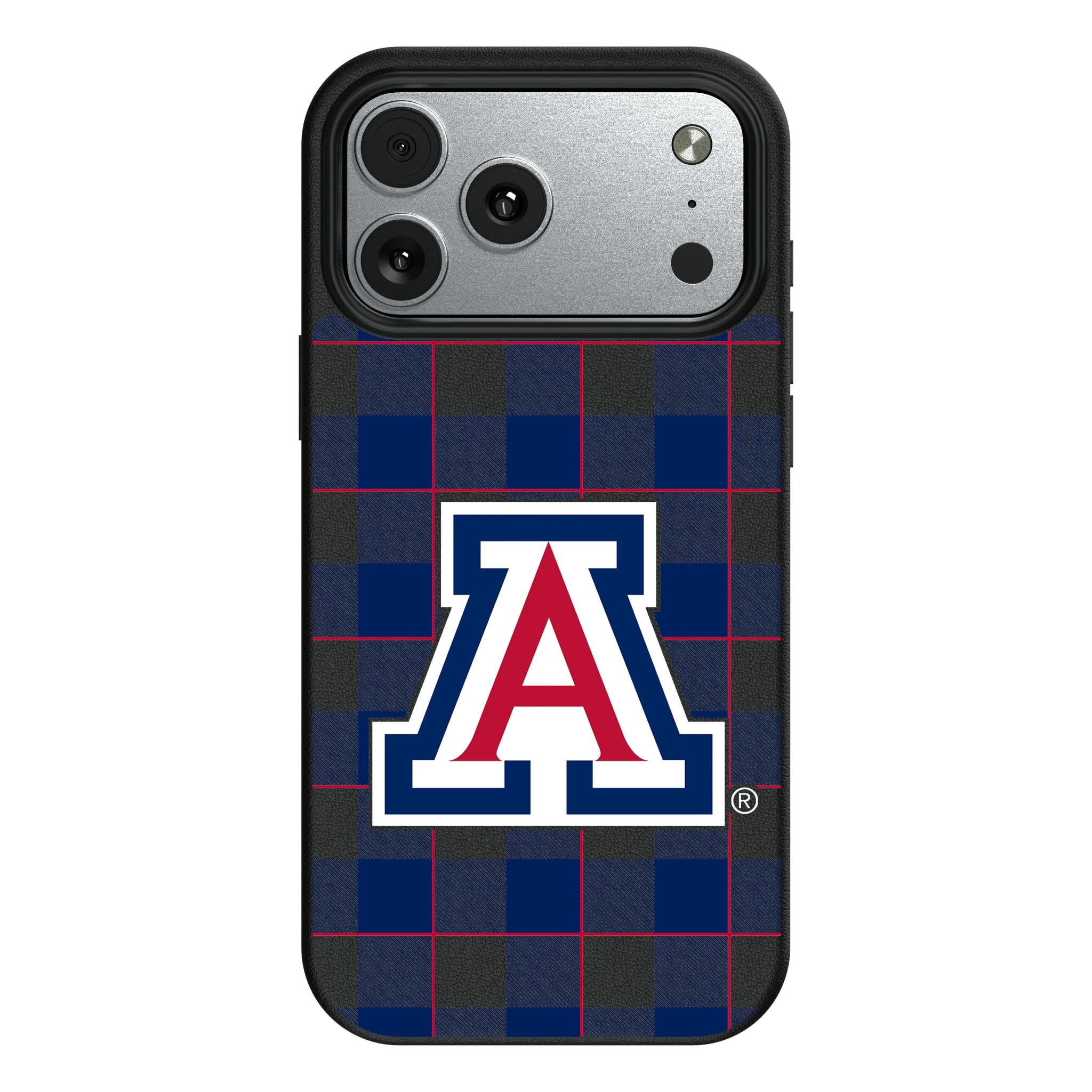 University of Arizona Wildcats Plaid MagSafe Compatible Phone Case for Apple iPhone 10