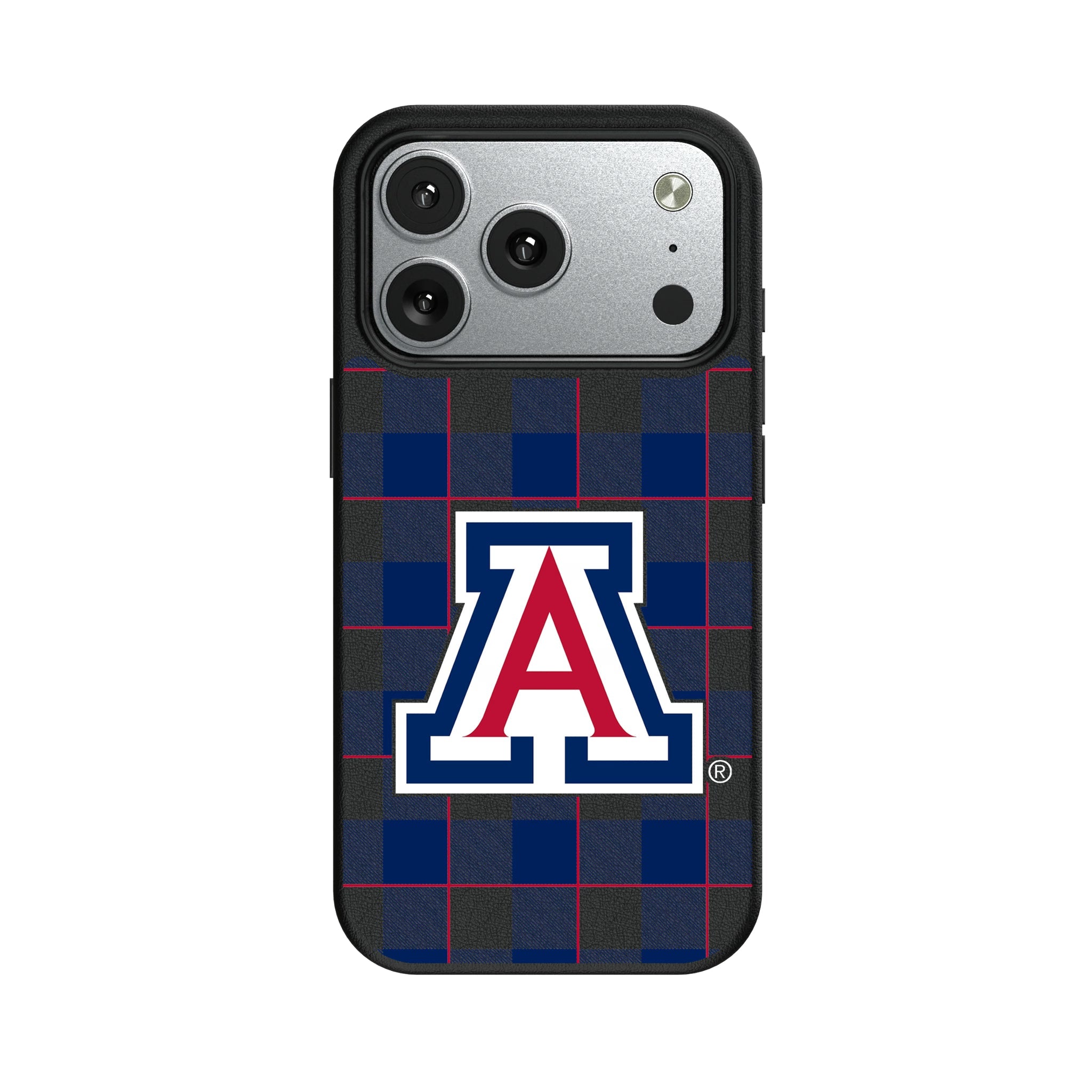 University of Arizona Wildcats Plaid MagSafe Compatible Phone Case for Apple iPhone 9