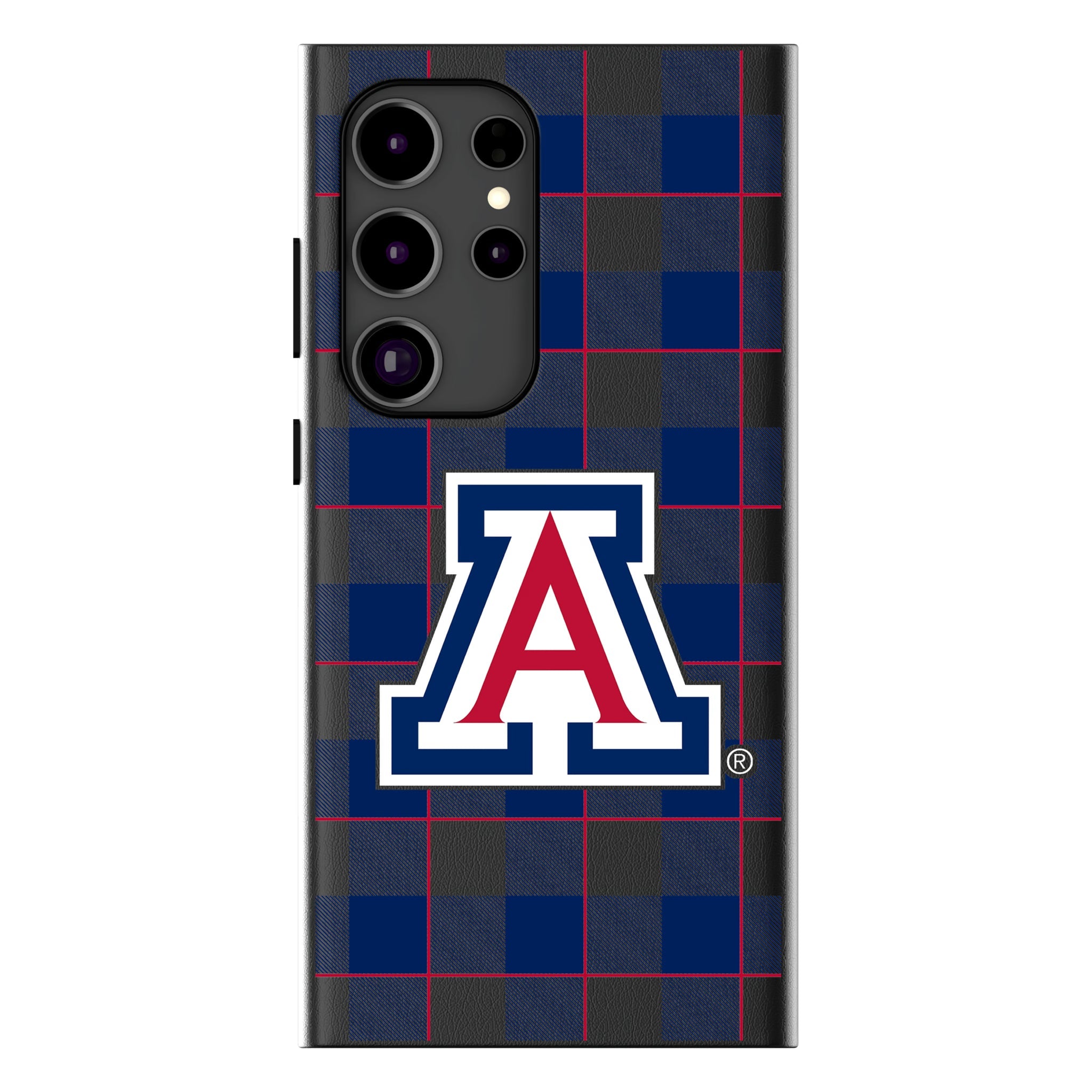 University of Arizona Wildcats Plaid MagSafe Compatible Phone Case for Samsung Galaxy 13
