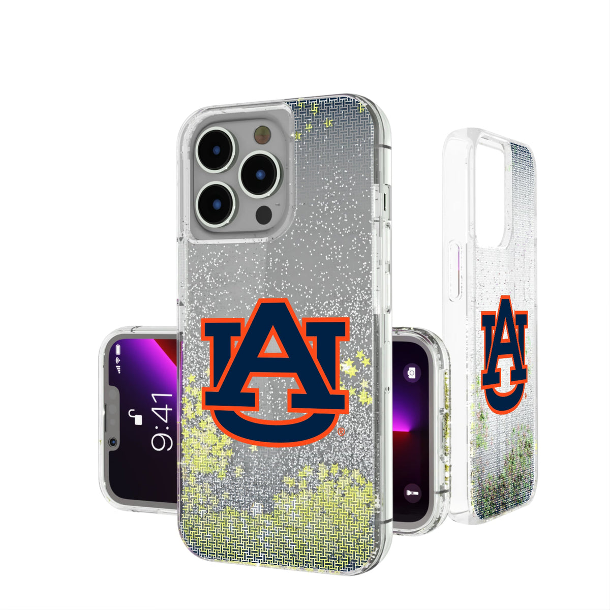 University of Auburn Tigers Linen Glitter Phone Case 5