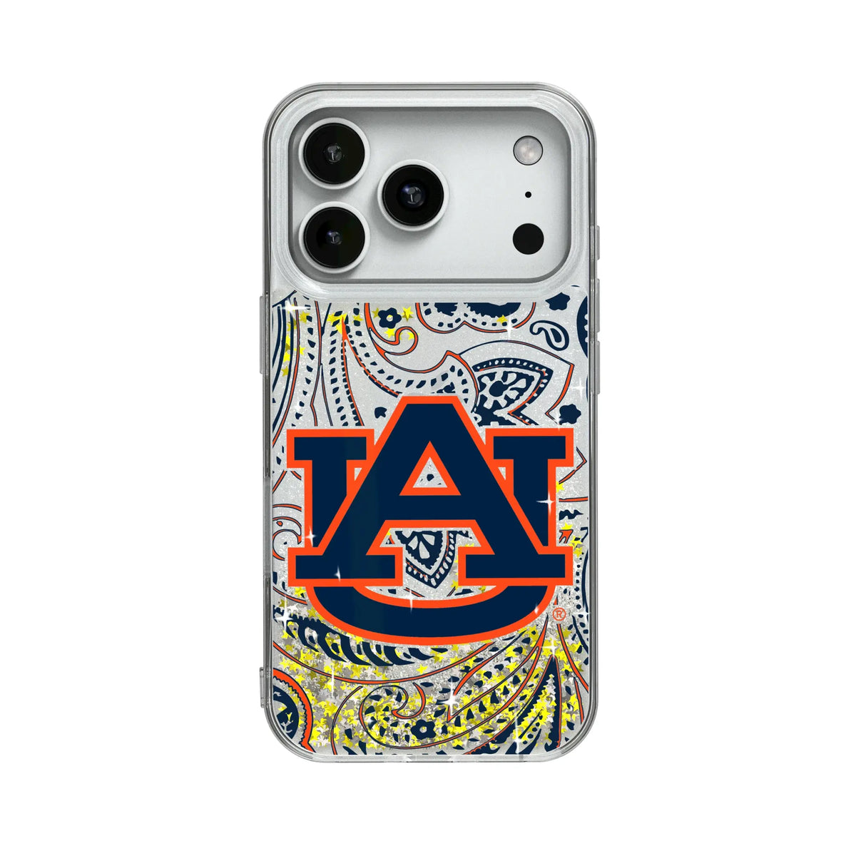 University of Auburn Tigers Paisley Glitter Phone Case 19