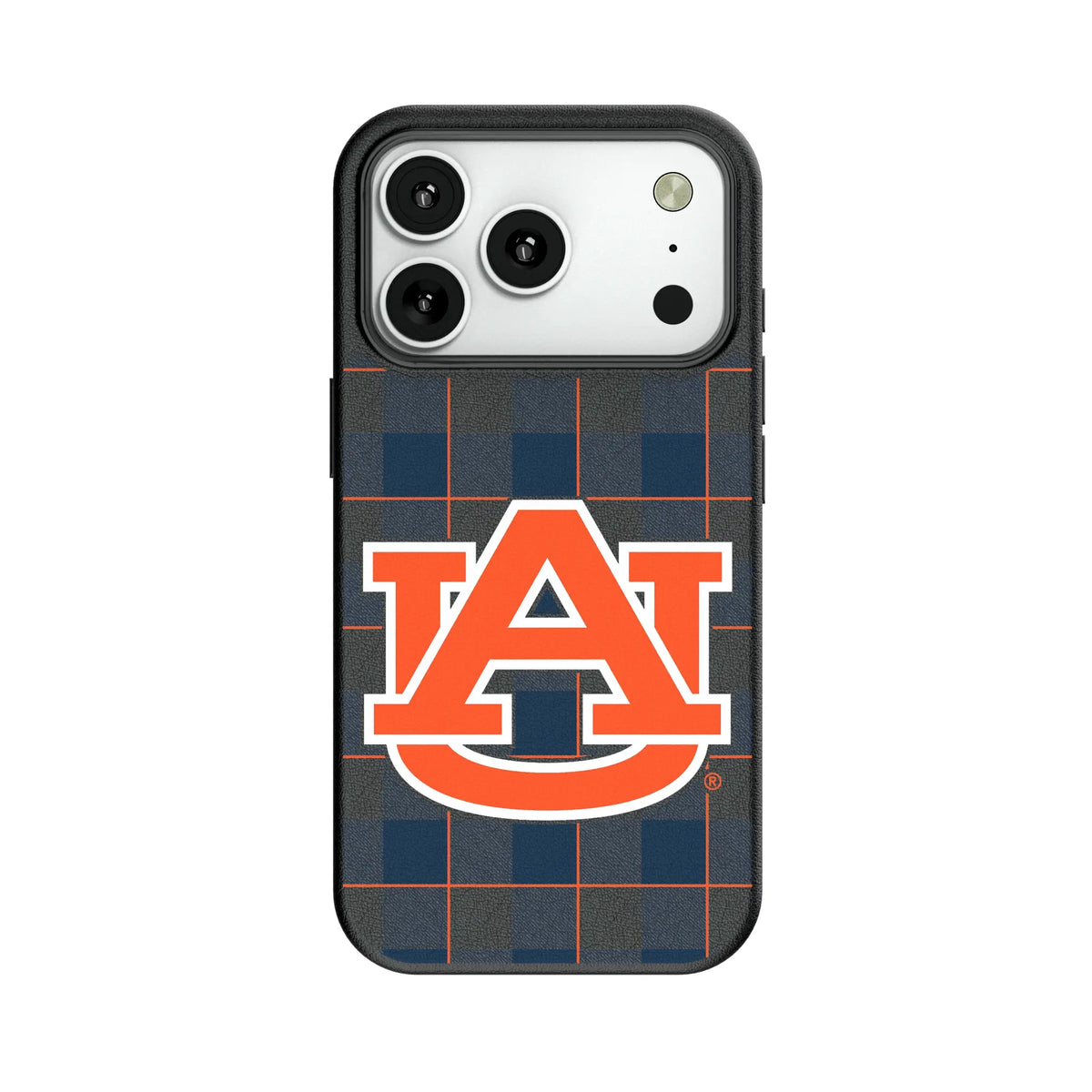 University of Auburn Tigers Plaid MagSafe Compatible Phone Case for Apple iPhone 8