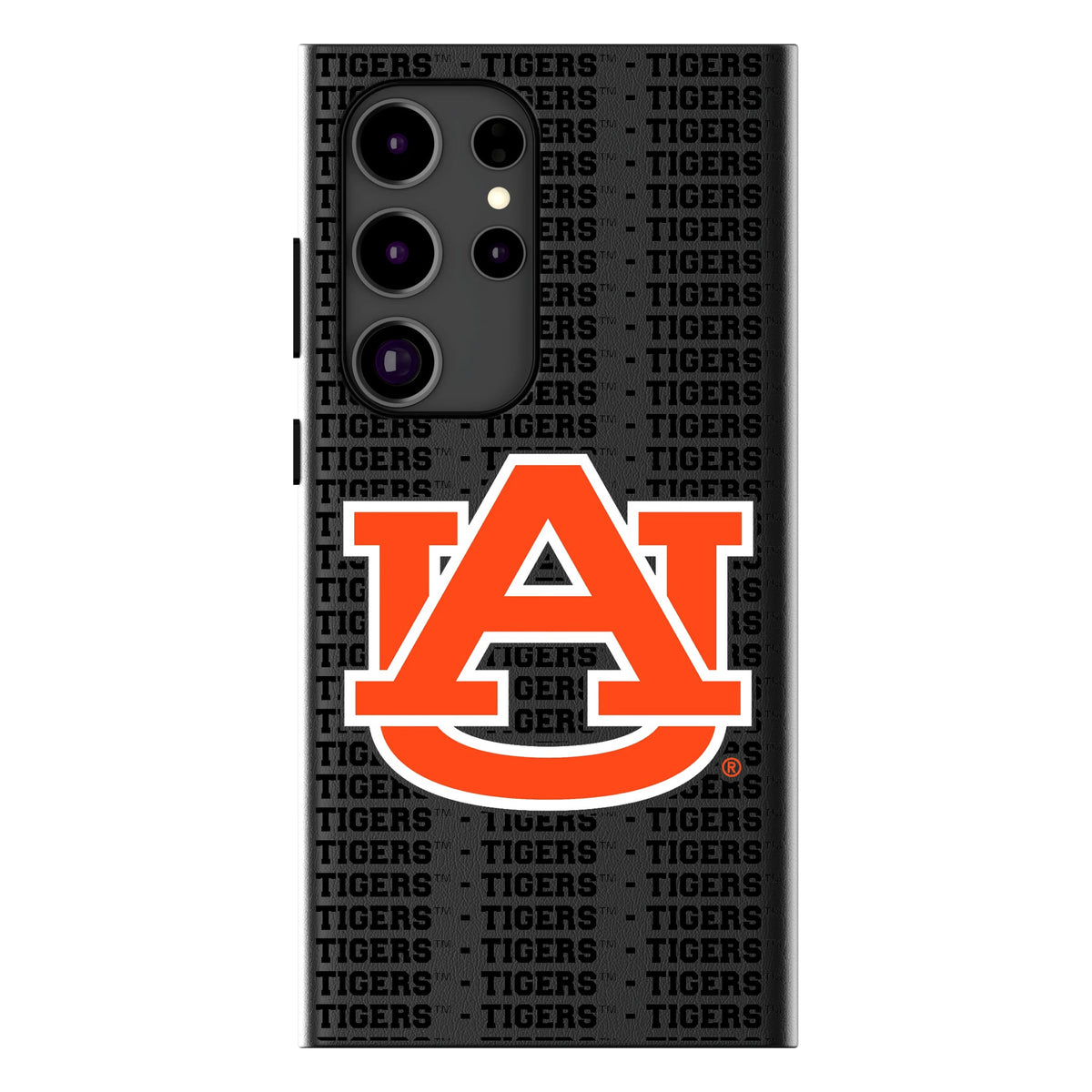University of Auburn Tigers Text Backdrop MagSafe Compatible Phone Case for Samsung Galaxy 12