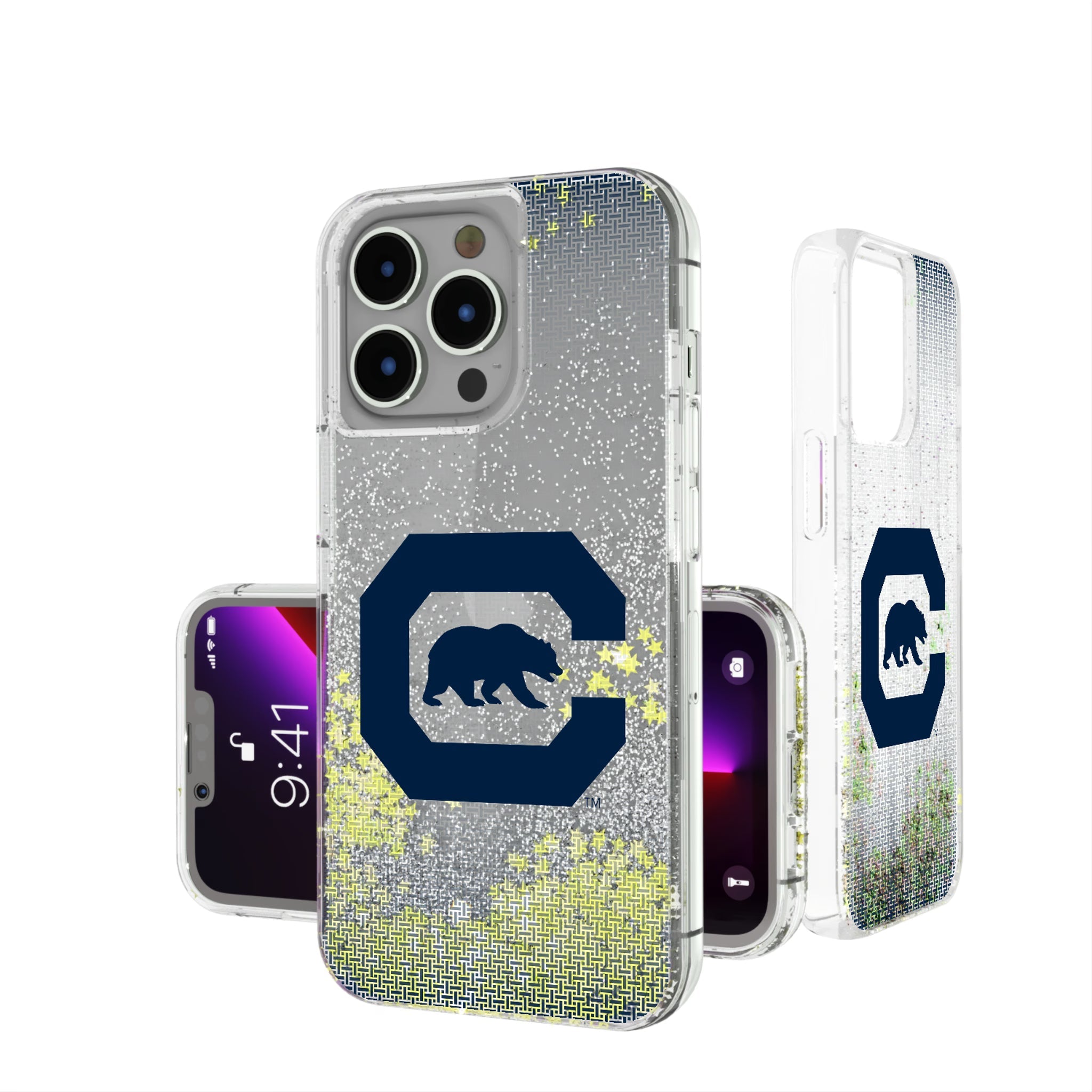 University of California Berkeley Golden Bears Linen Glitter Phone Case 9