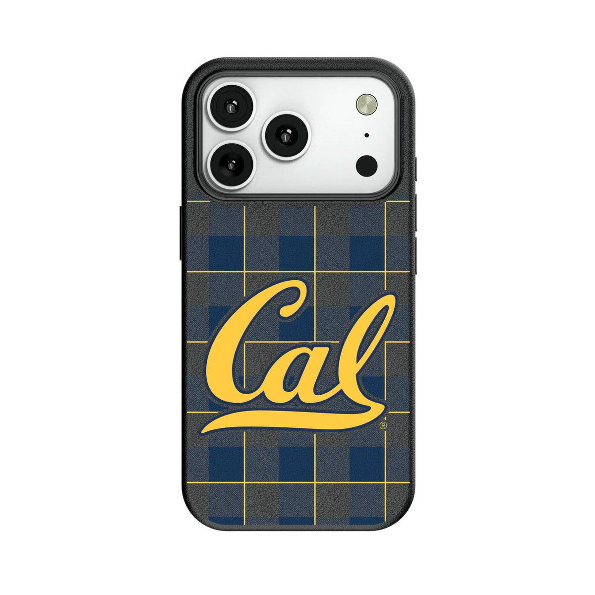 University of California Berkeley Golden Bears Plaid MagSafe Compatible Phone Case for Apple iPhone 8