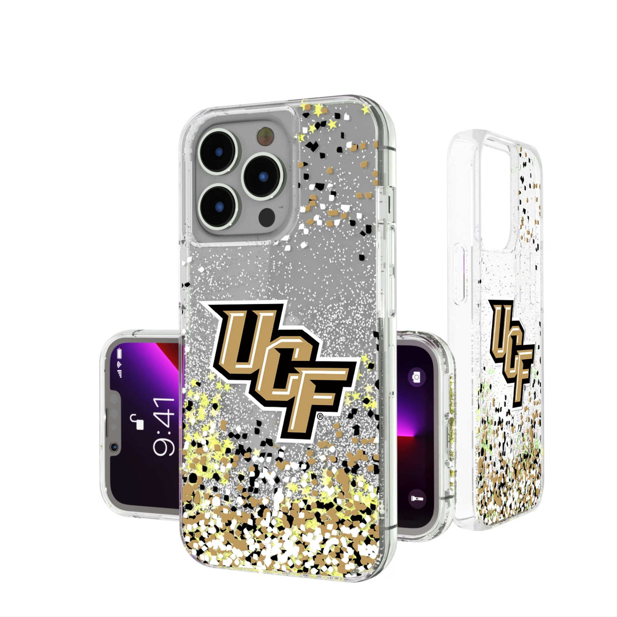 University of Central Florida Golden Knights Confetti Glitter Phone Case 16