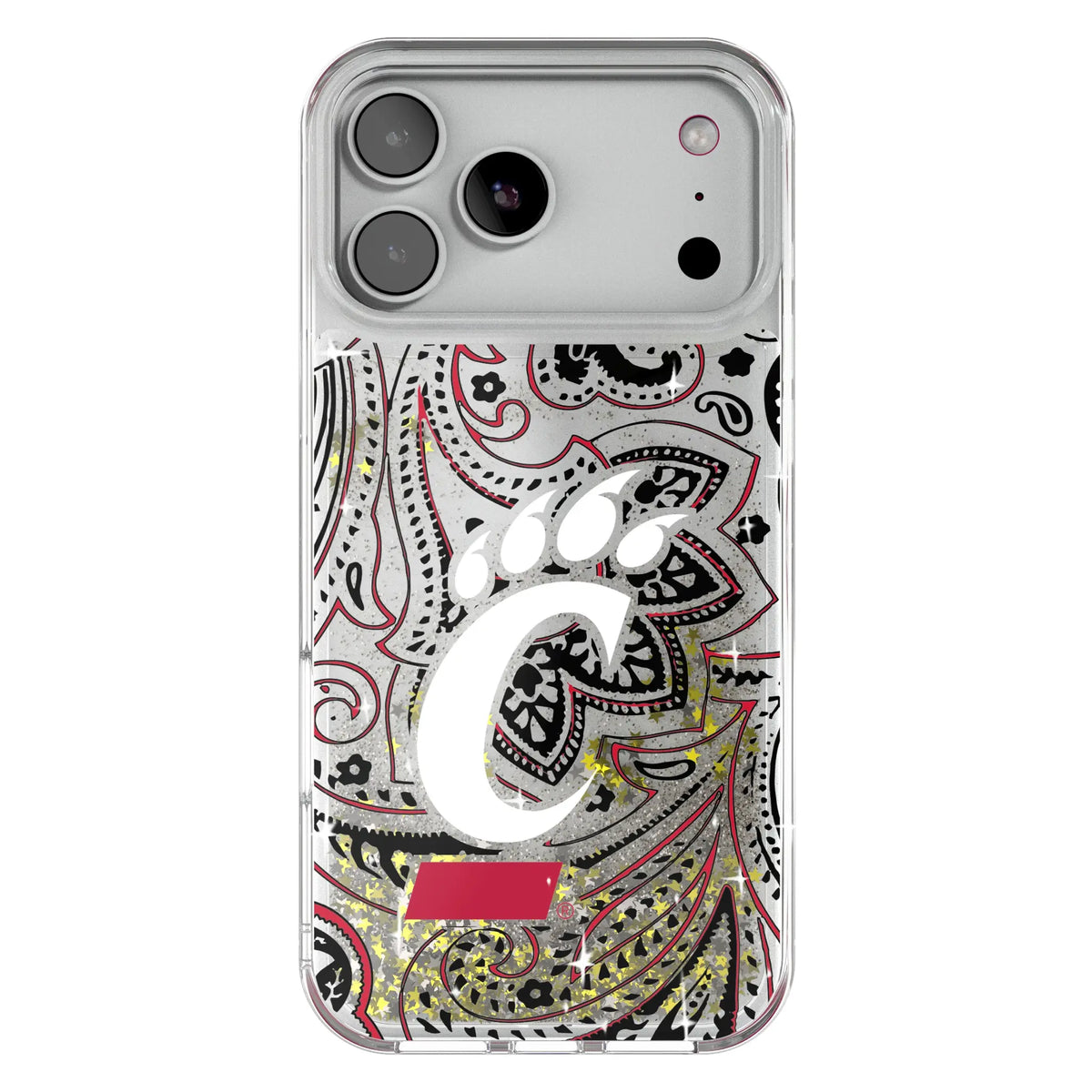 University of Cincinnati Bearcats Paisley Glitter Phone Case for Apple iPhone 21