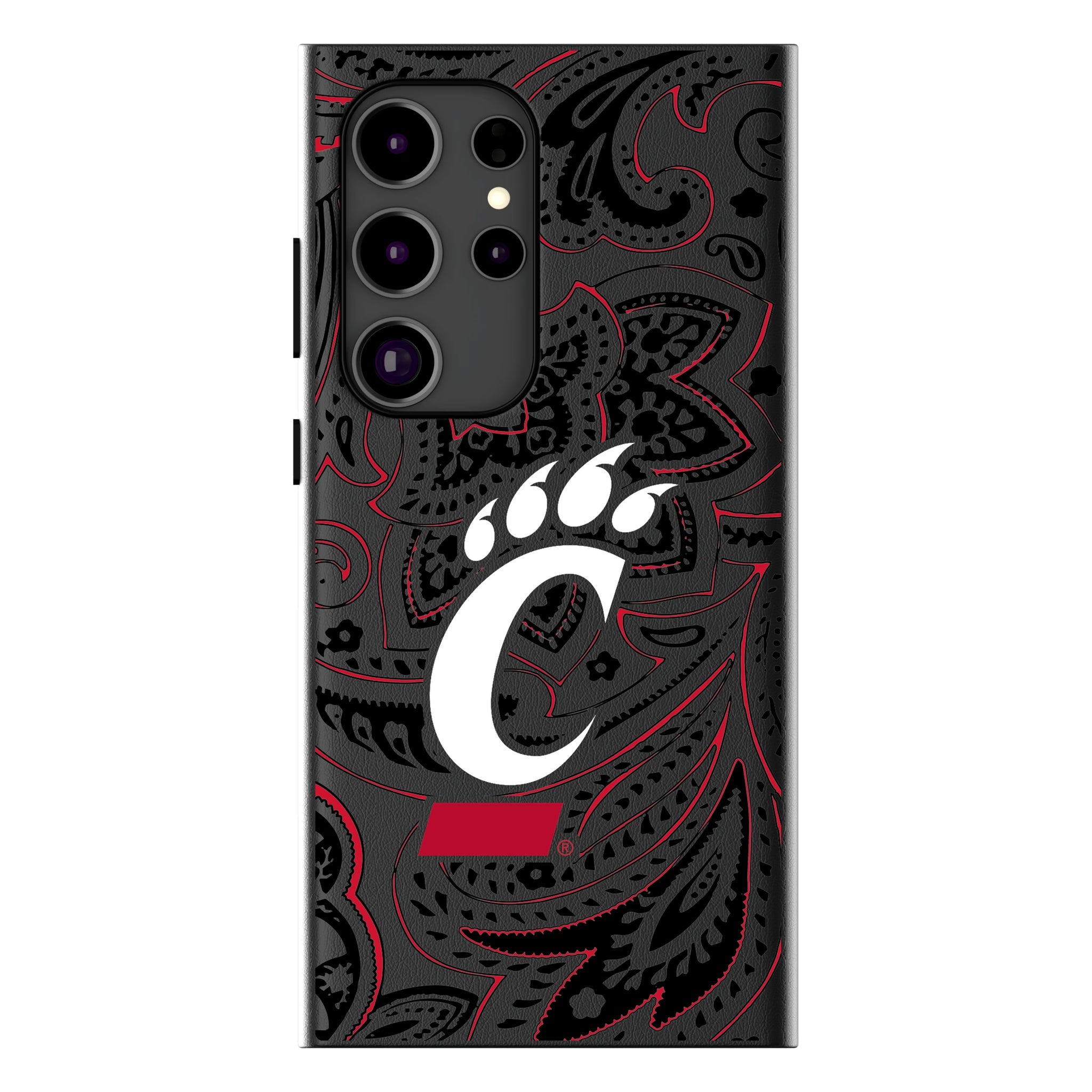 University of Cincinnati Bearcats Paisley MagSafe Compatible Phone Case for Samsung Galaxy