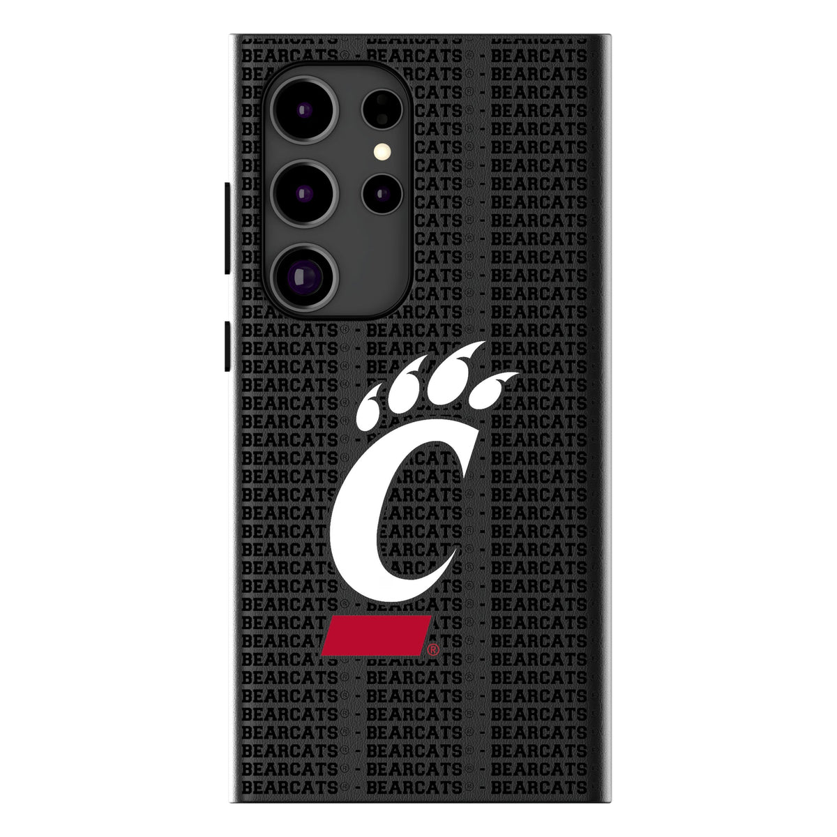 University of Cincinnati Bearcats Text Backdrop MagSafe Compatible Phone Case for Samsung Galaxy 3