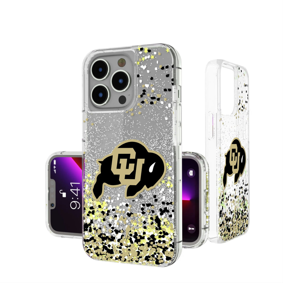 University of Colorado Buffaloes Confetti Glitter Phone Case 17