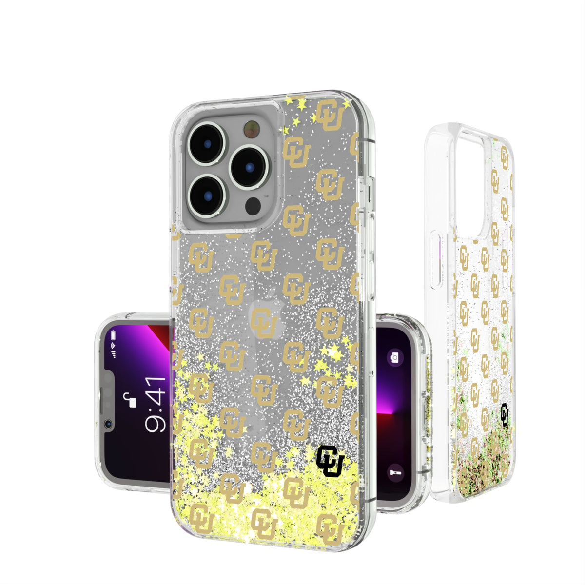 University of Colorado Buffaloes Fashion Pattern Glitter Phone Case for Apple iPhone 13
