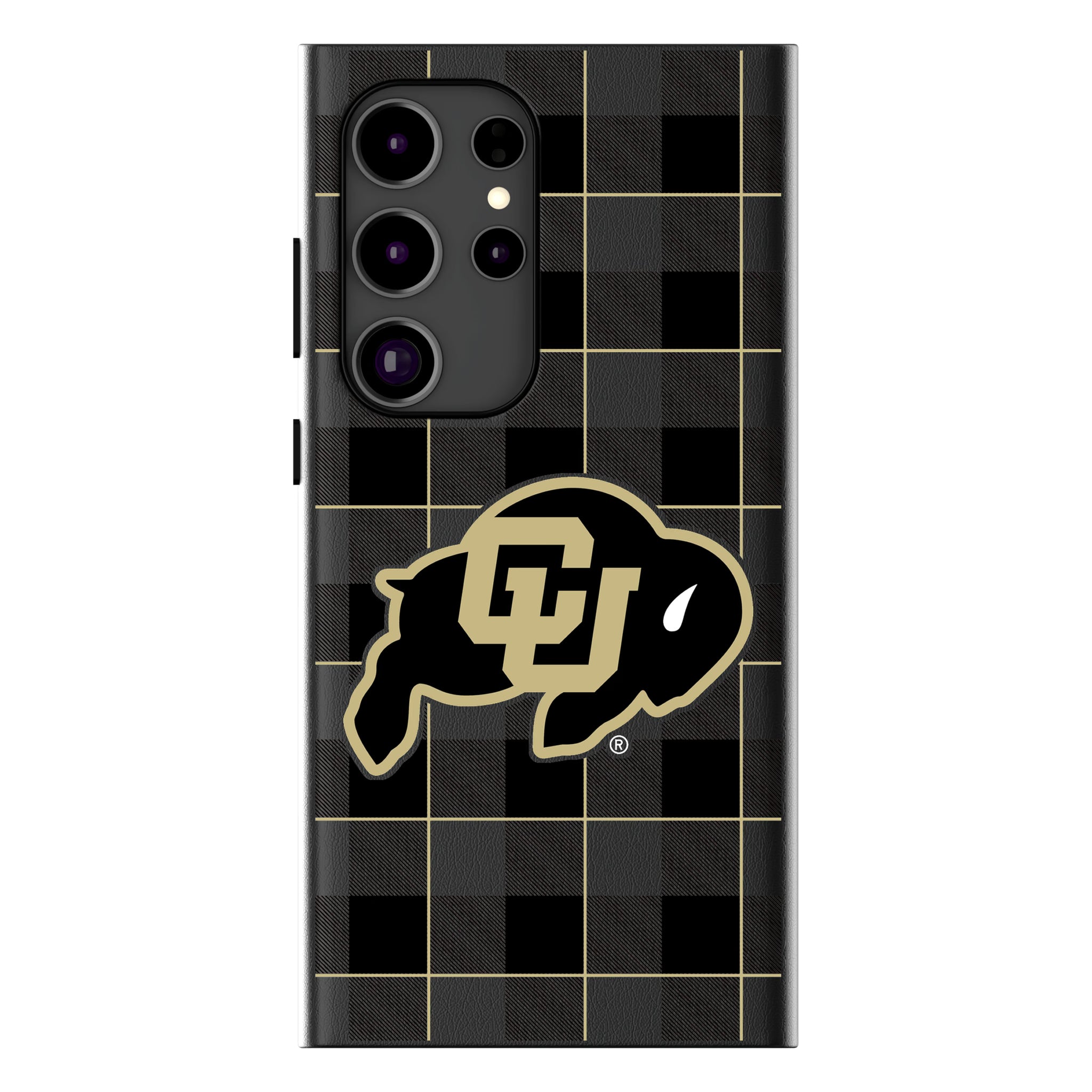 University of Colorado Buffaloes Plaid MagSafe Compatible Phone Case for Samsung Galaxy 17