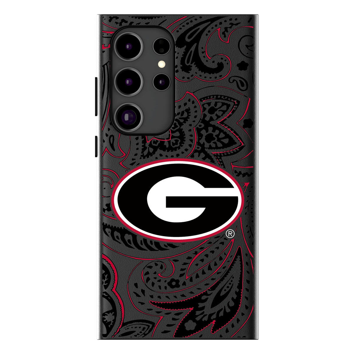 University of Georgia Bulldogs Paisley MagSafe Compatible Phone Case for Samsung Galaxy 9