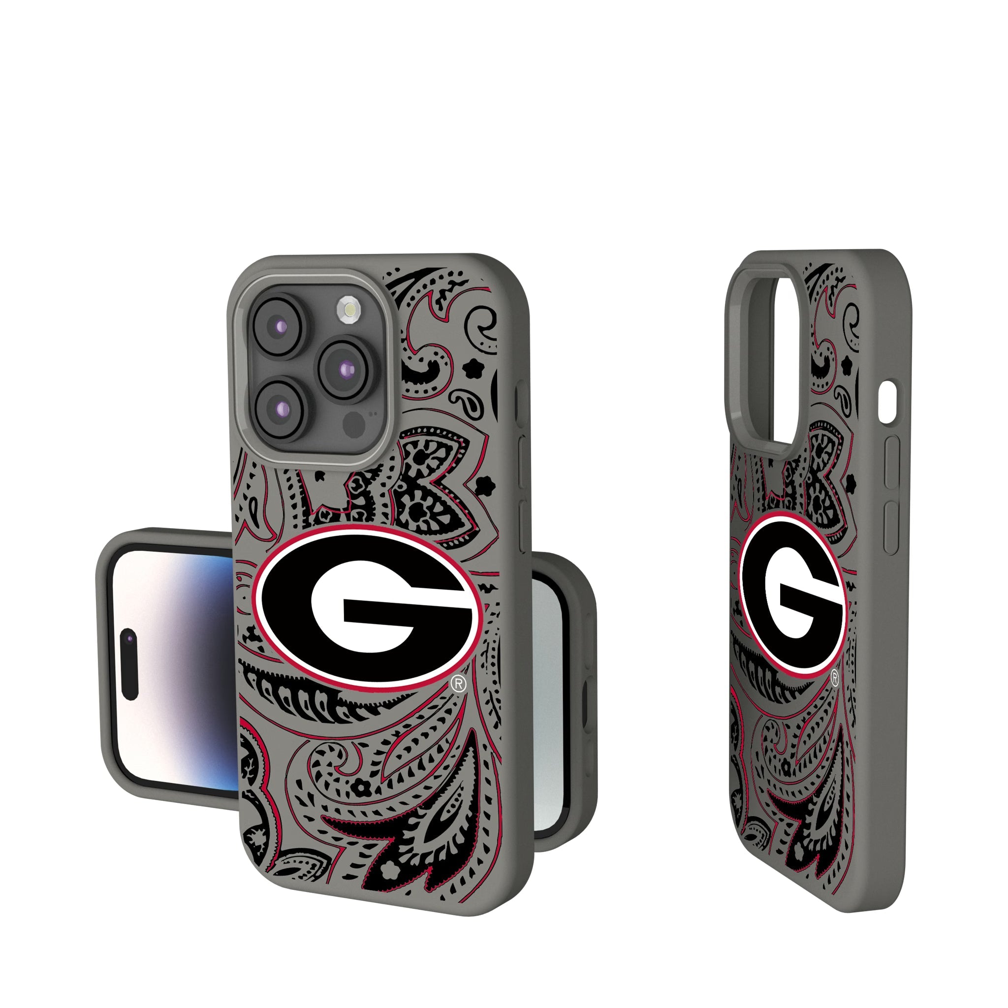 University of Georgia Bulldogs Paisley Soft Touch Phone Case for Apple iPhone 11