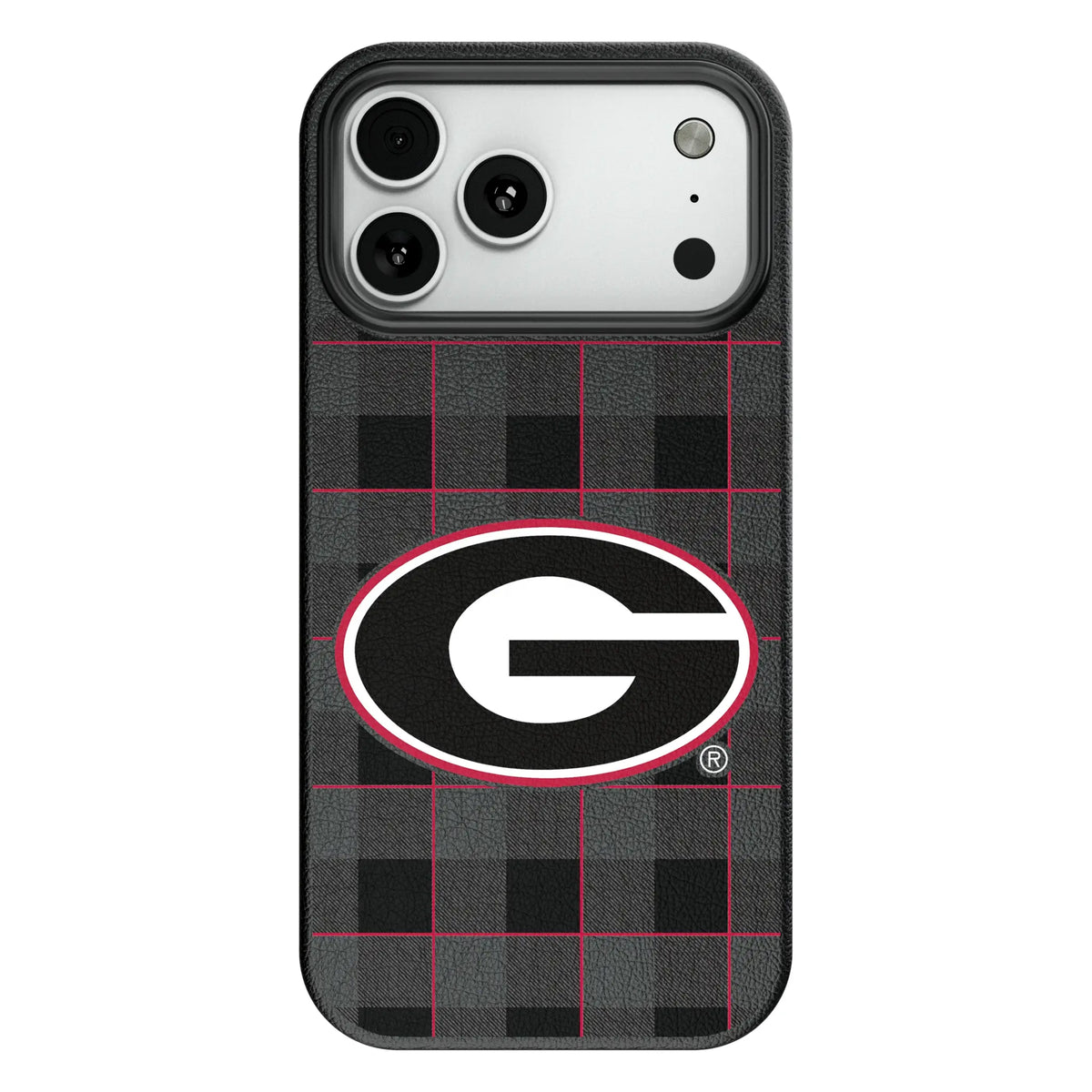 University of Georgia Bulldogs Plaid MagSafe Compatible Phone Case for Apple iPhone 8