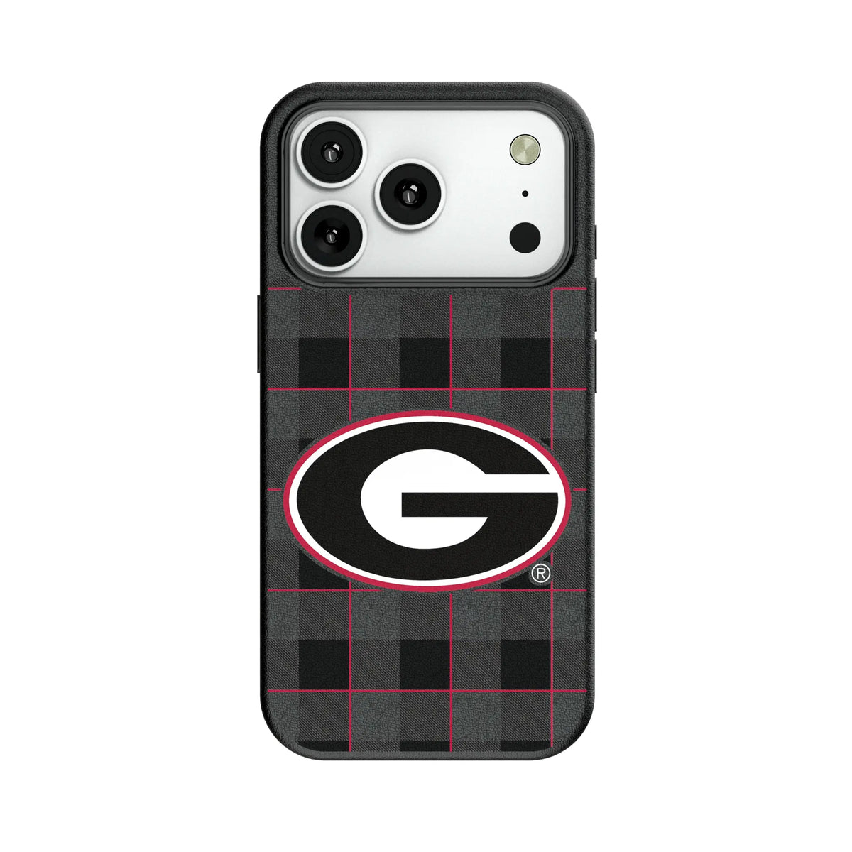 University of Georgia Bulldogs Plaid MagSafe Compatible Phone Case for Apple iPhone 7