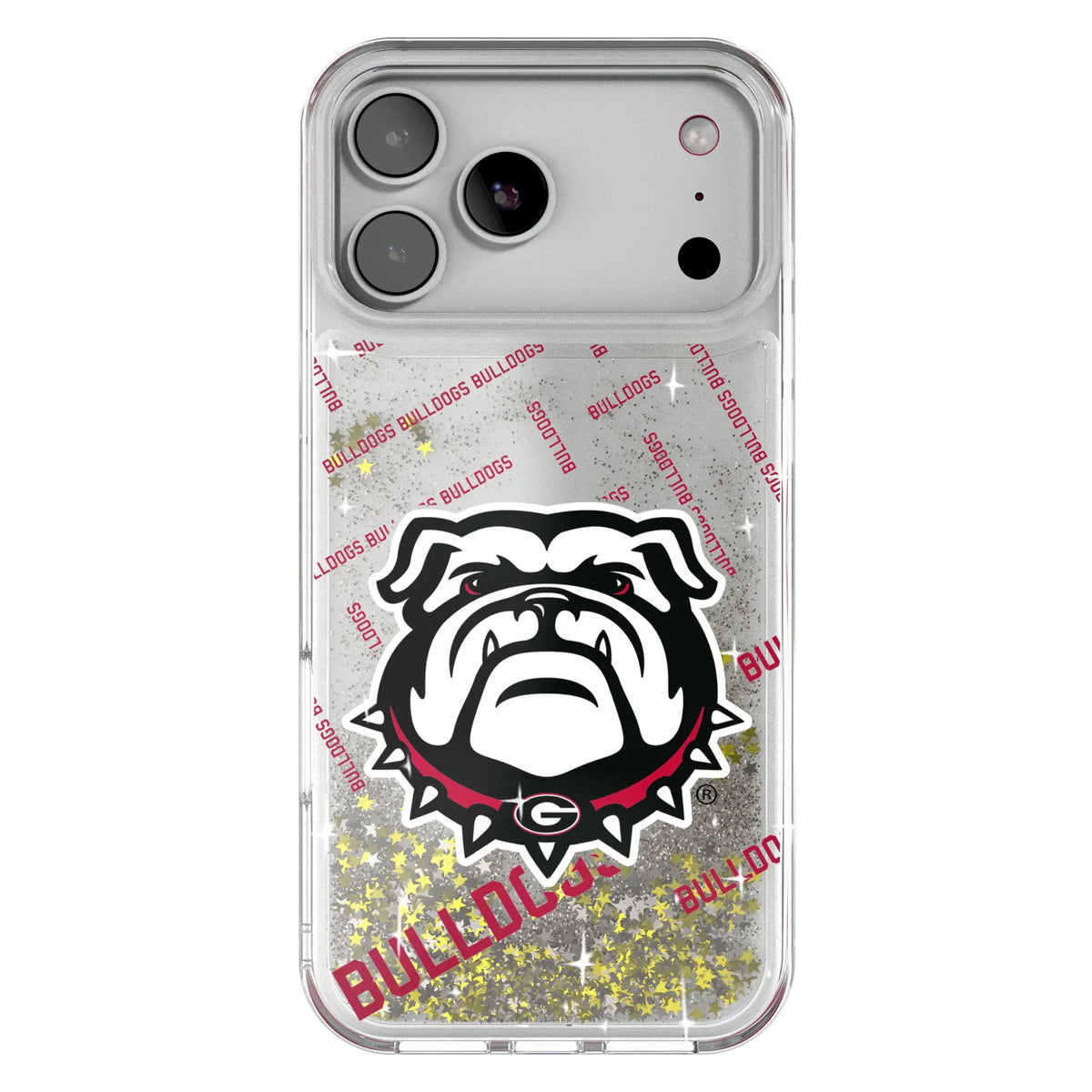 University of Georgia Bulldogs Uga Quadtile Glitter Phone Case for Apple iPhone 18