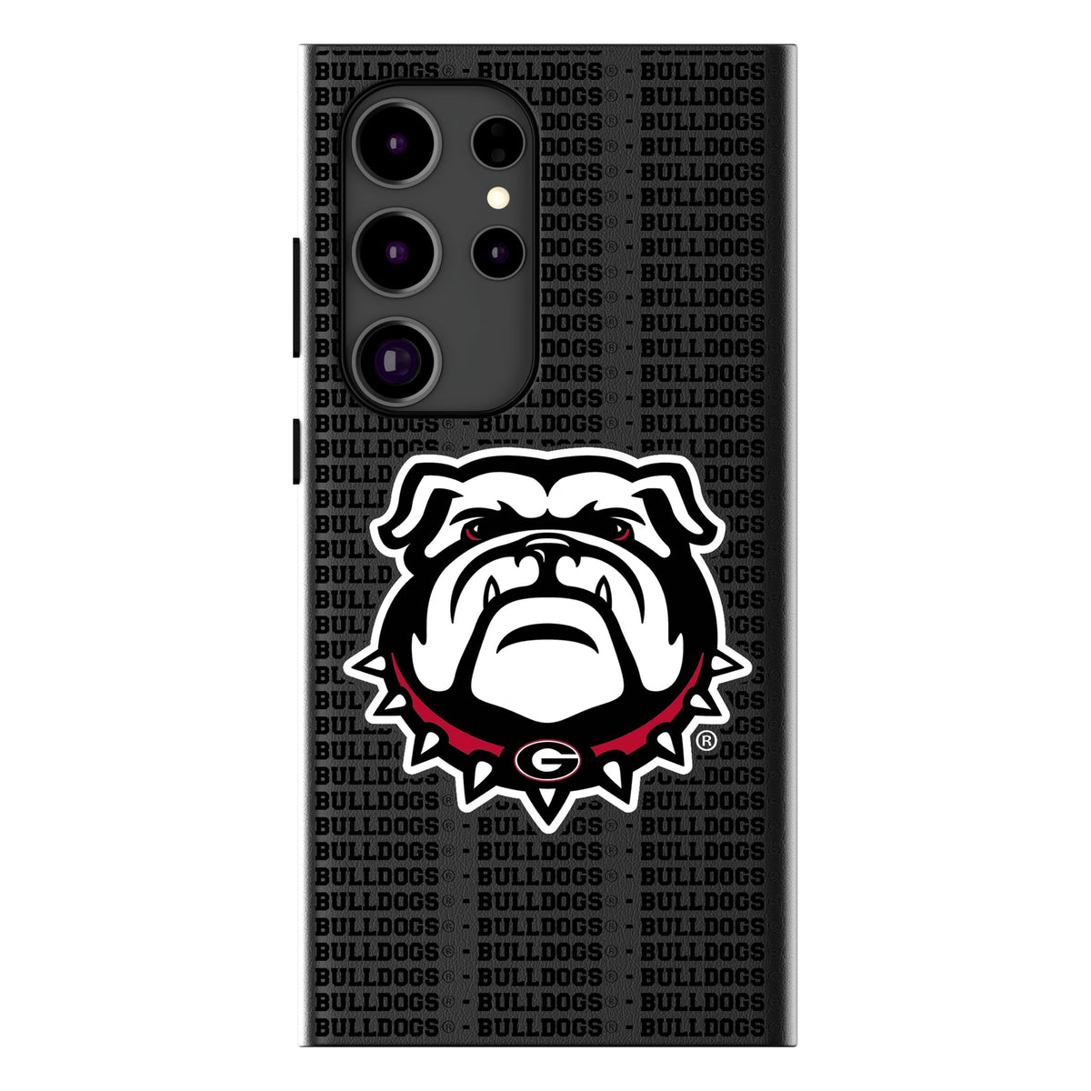 University of Georgia Bulldogs Uga Text Backdrop MagSafe Compatible Phone Case for Samsung Galaxy 14