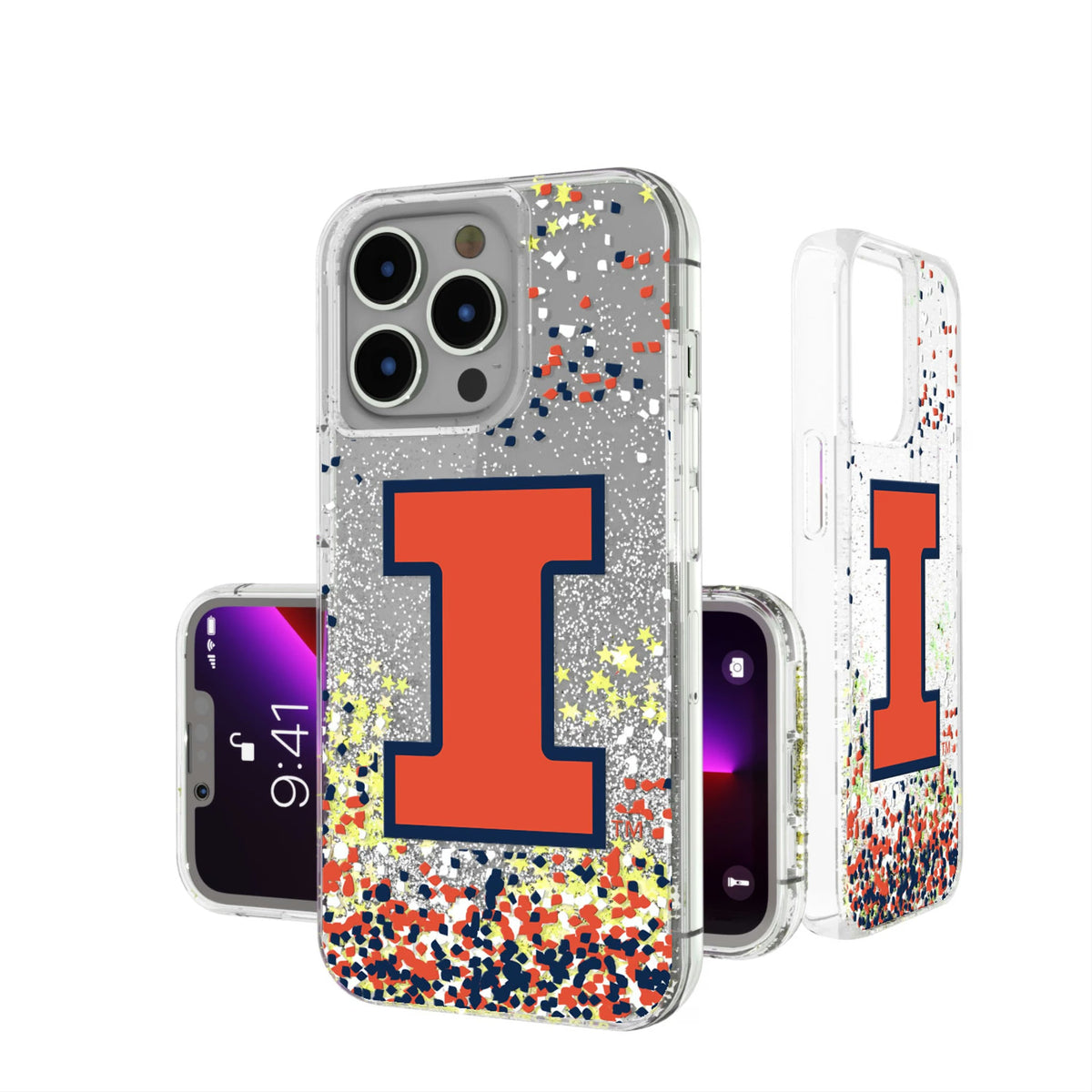 University of Illinois Fighting Illini Confetti Glitter Phone Case 7