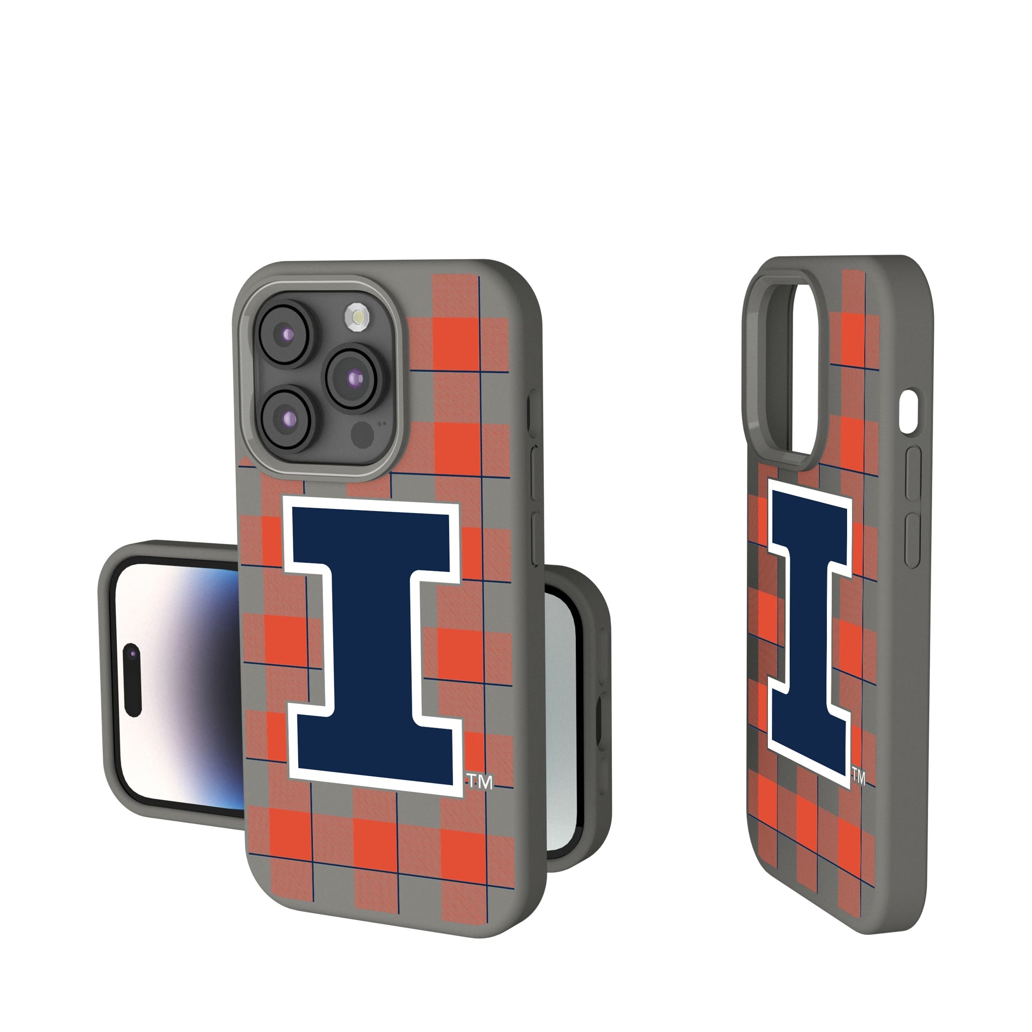 University of Illinois Fighting Illini Plaid Soft Touch Phone Case 8