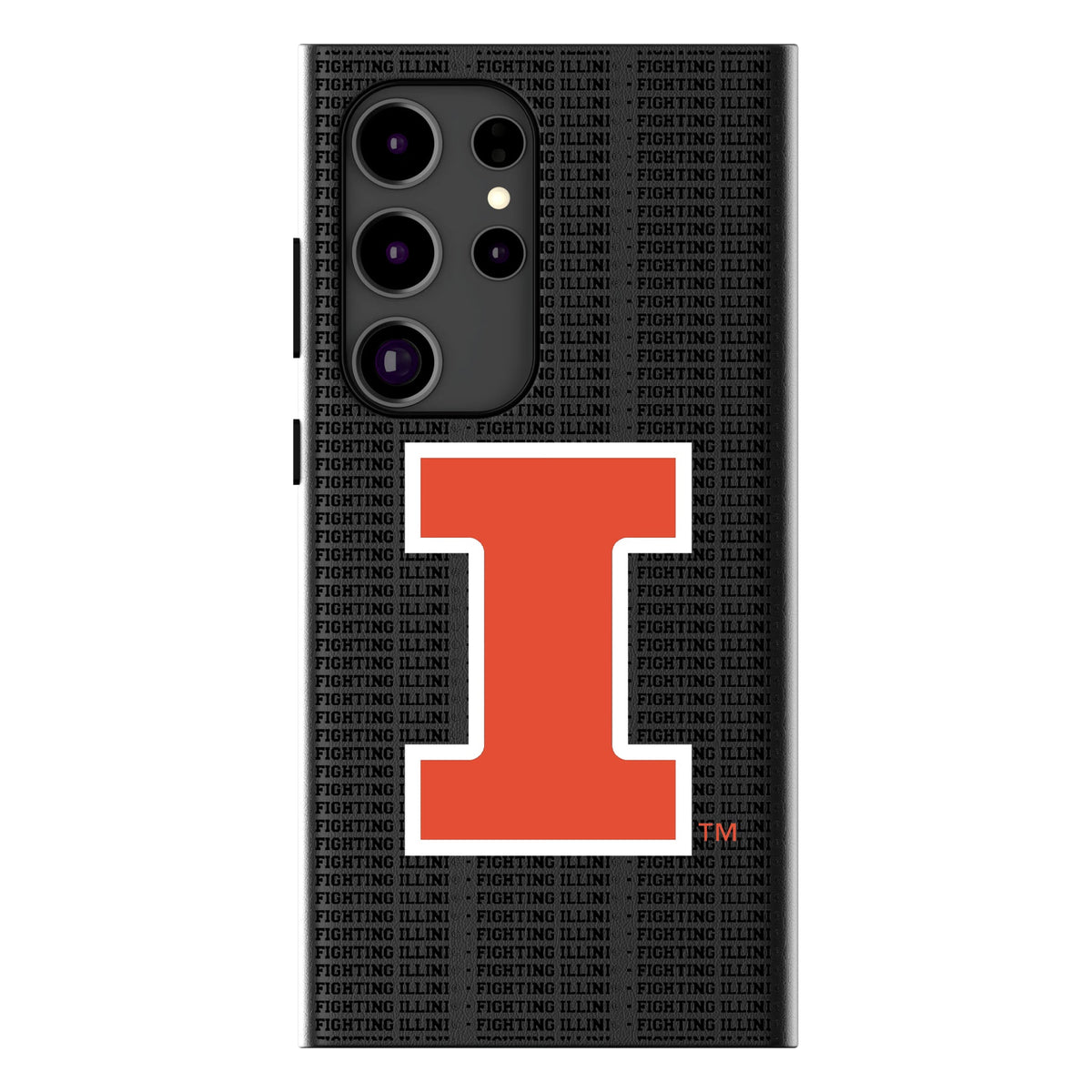 University of Illinois Fighting Illini Text Backdrop MagSafe Compatible Phone Case for Samsung Galaxy 18