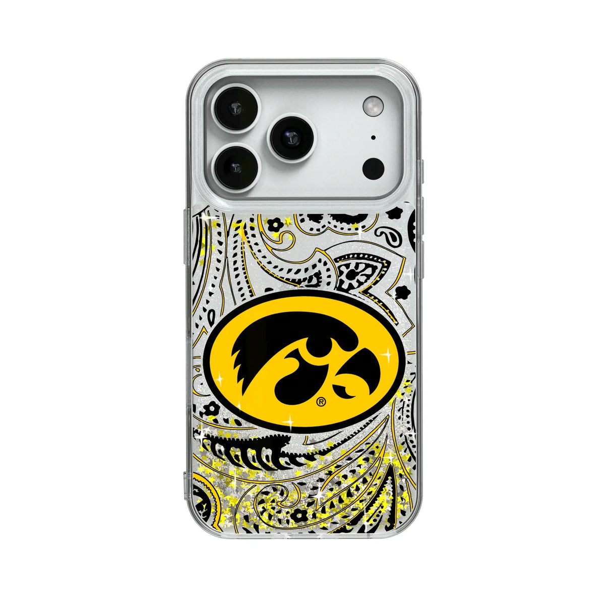 University of Iowa Hawkeyes Paisley Glitter Phone Case 19