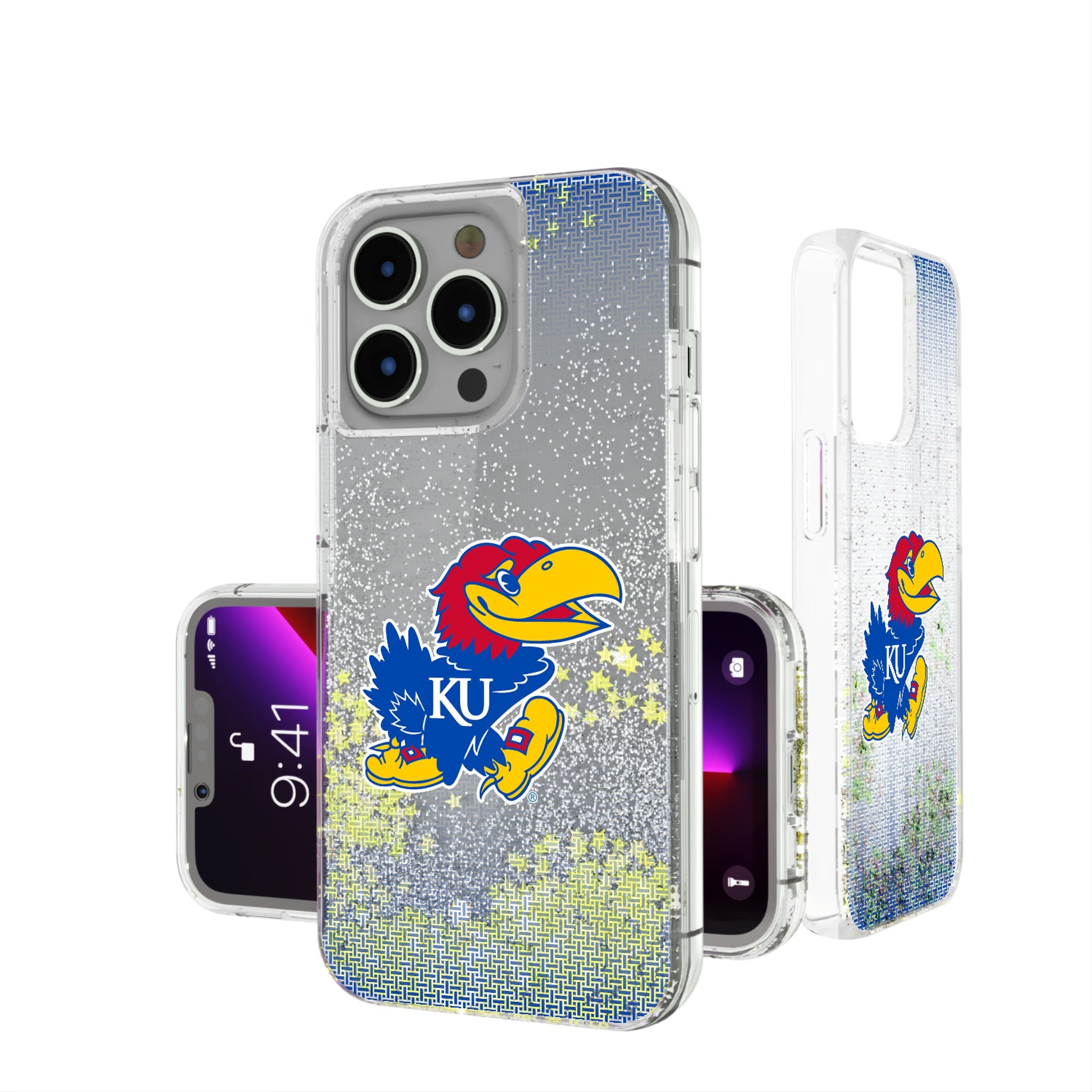 University of Kansas Jayhawks Linen Glitter Phone Case 12