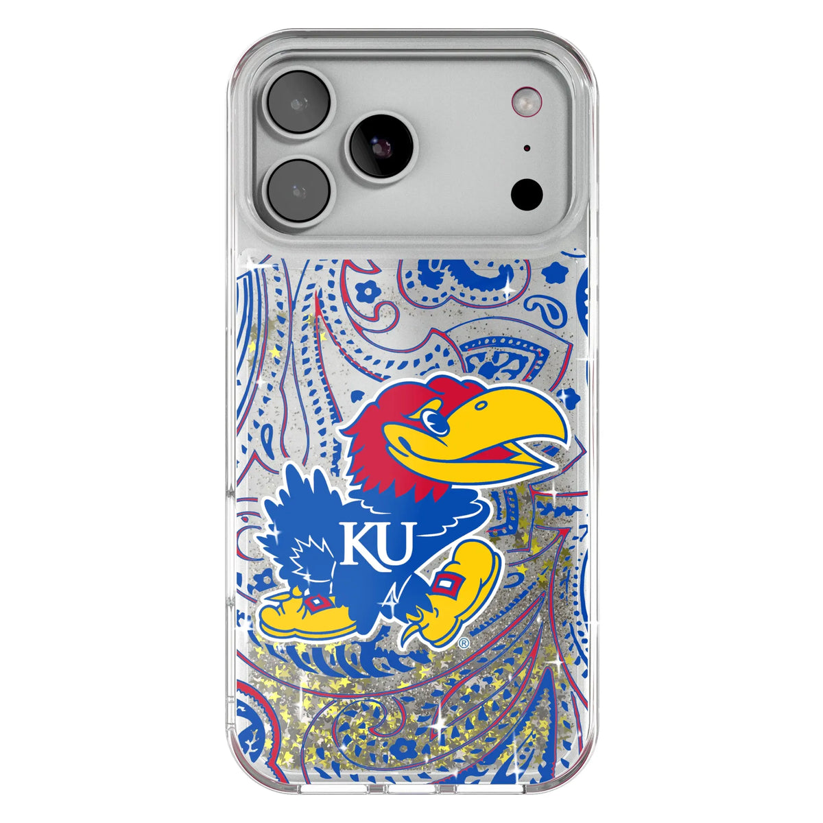 University of Kansas Jayhawks Paisley Glitter Phone Case 20