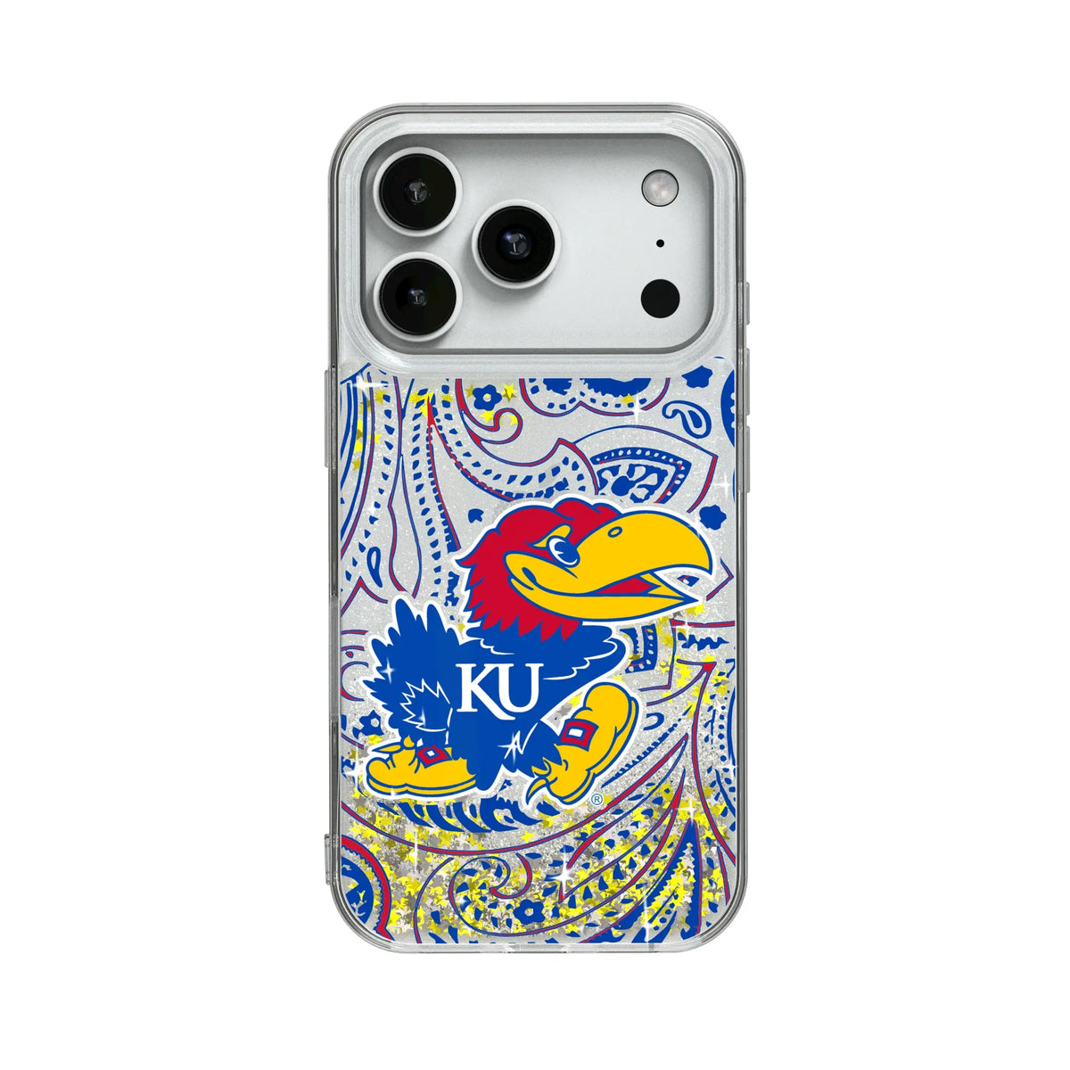University of Kansas Jayhawks Paisley Glitter Phone Case 19