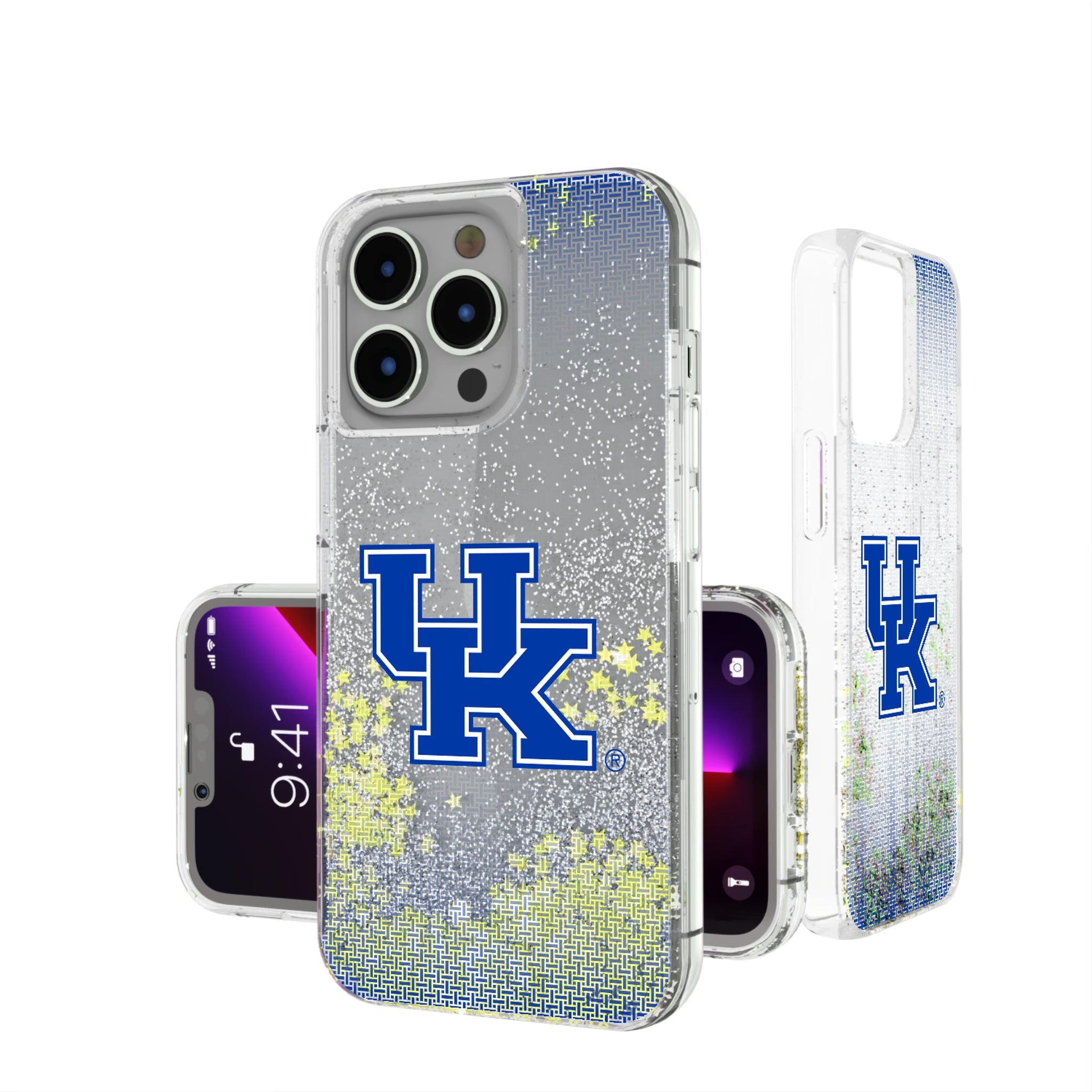 University of Kentucky Wildcats Linen Glitter Phone Case 3