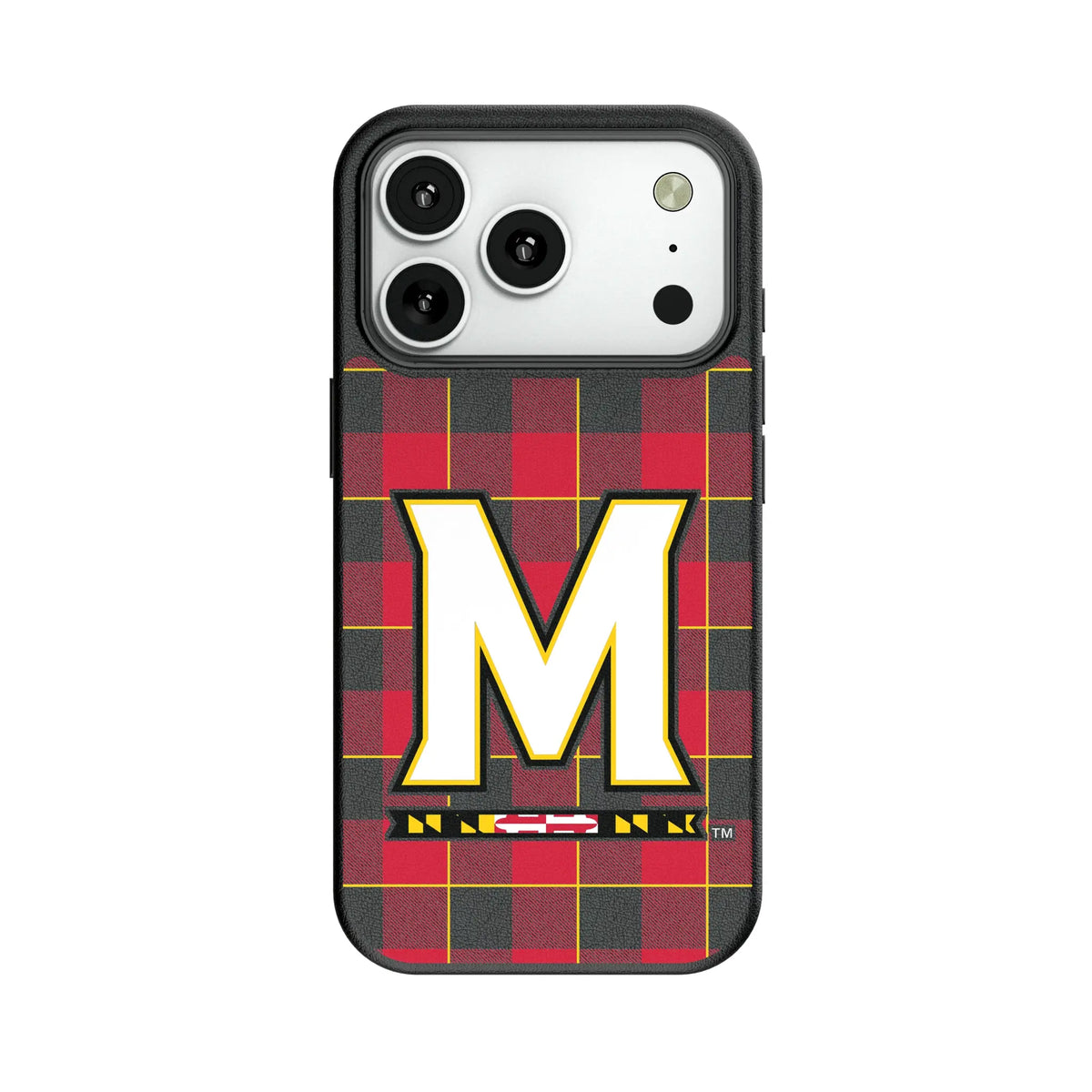 University of Maryland Terrapins Plaid MagSafe Compatible Phone Case for Apple iPhone 8