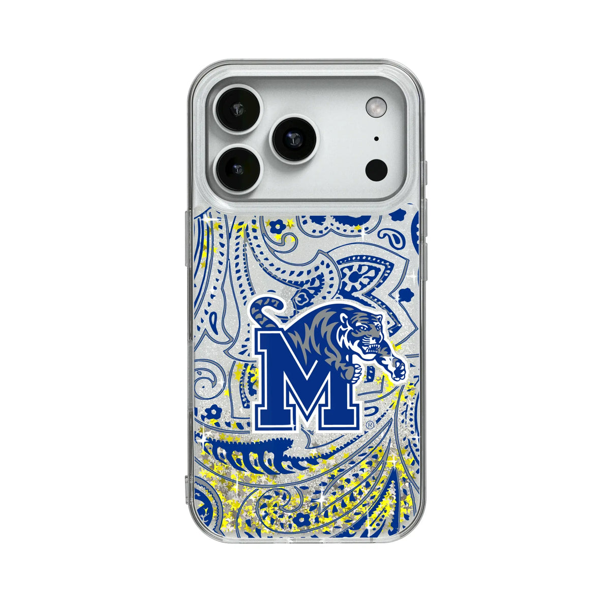 University of Memphis Tigers Paisley Glitter Phone Case 19