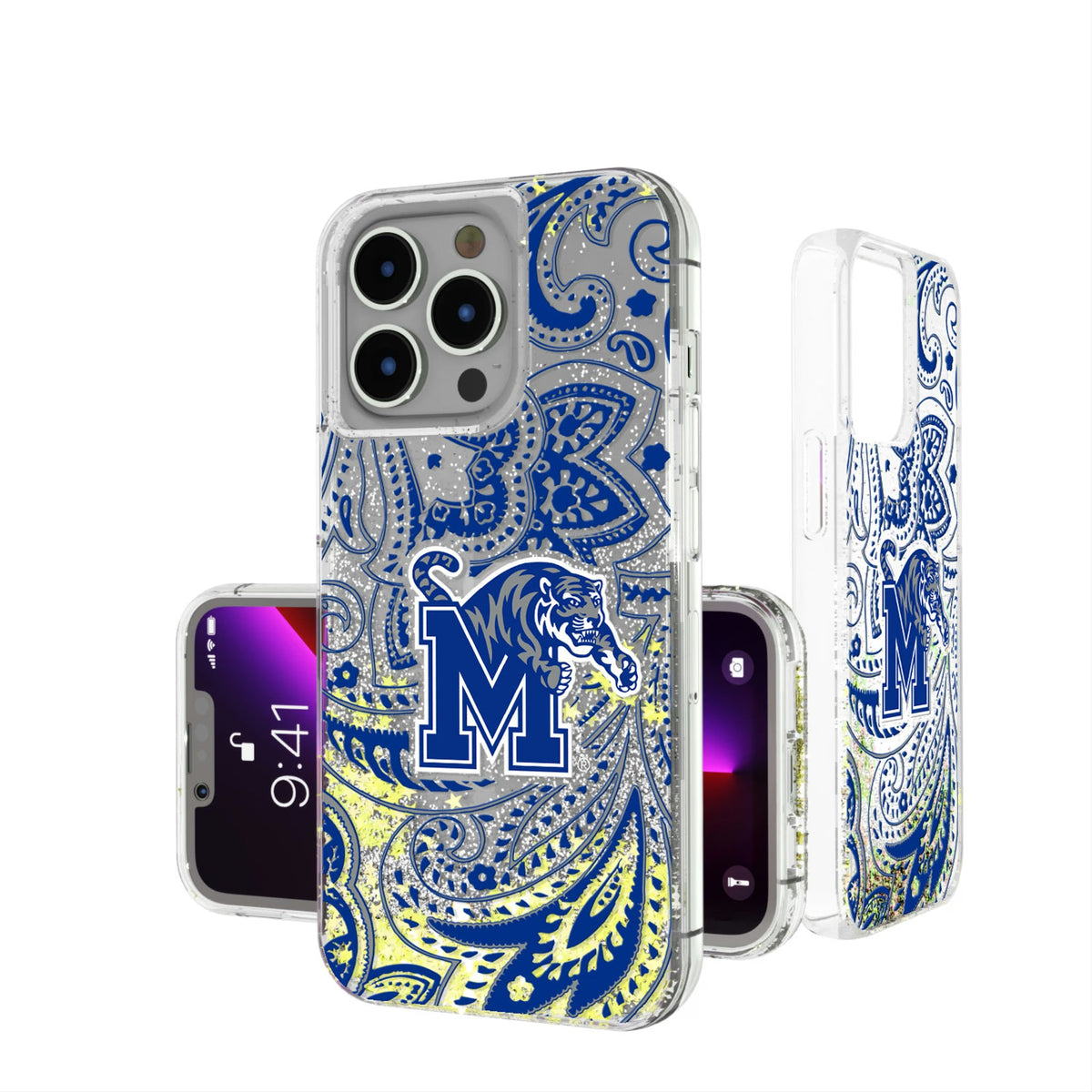 University of Memphis Tigers Paisley Glitter Phone Case 8