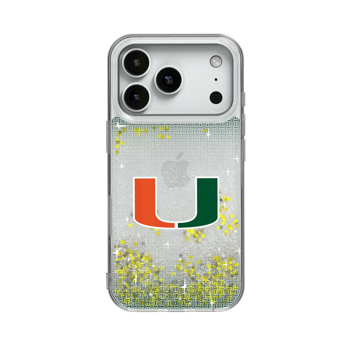 University of Miami Hurricanes Linen Glitter Phone Case 18