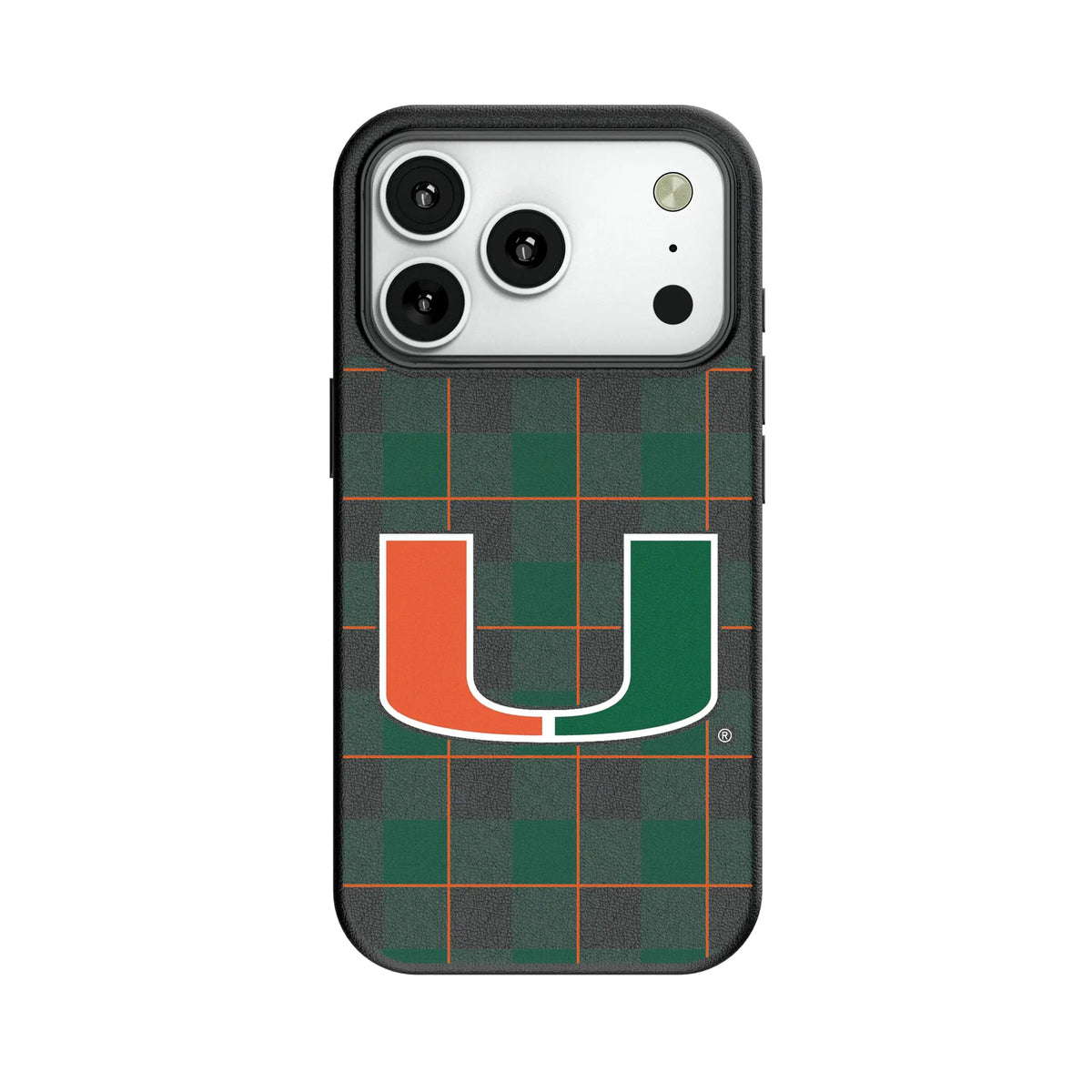 University of Miami Hurricanes Plaid MagSafe Compatible Phone Case for Apple iPhone 7