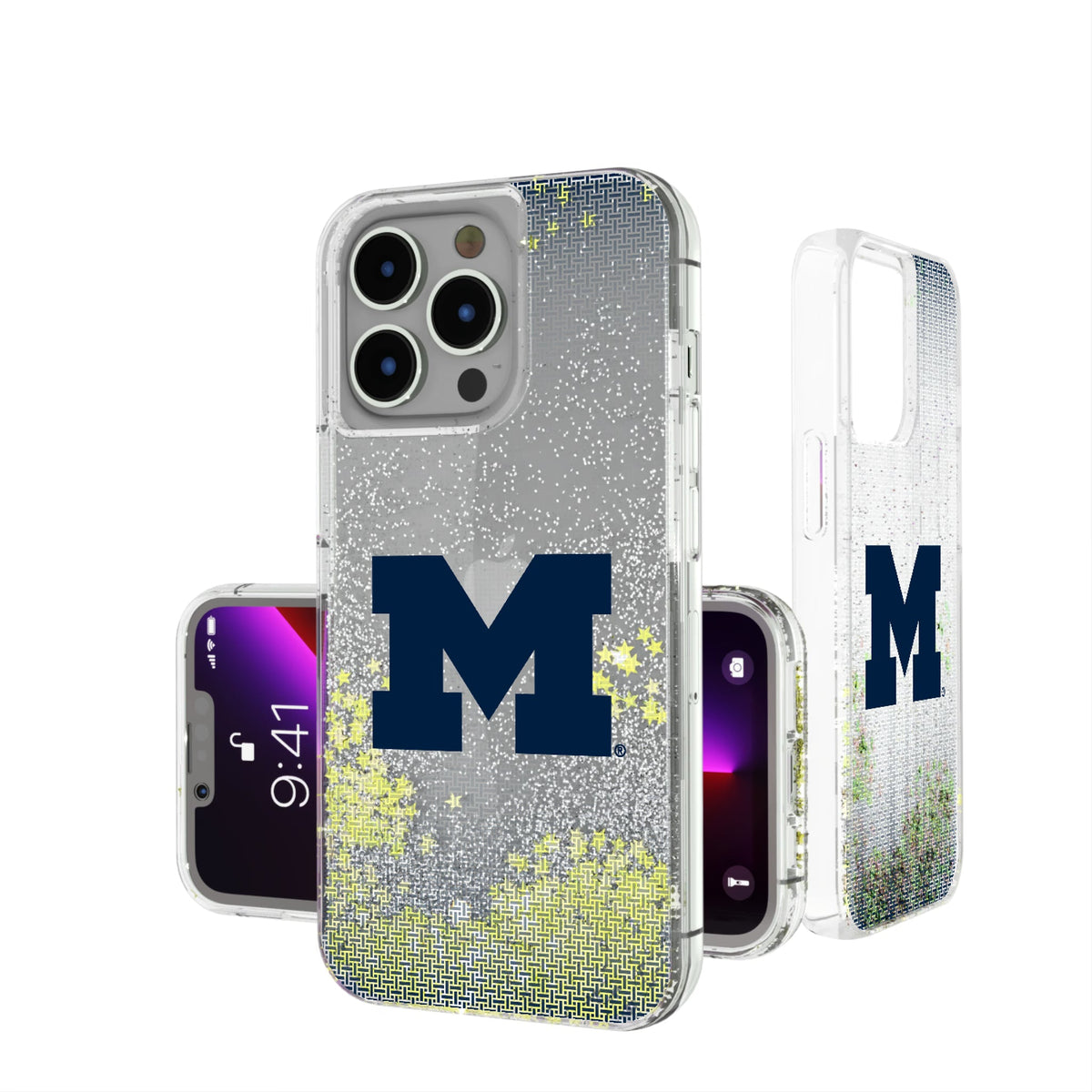 University of Michigan Wolverines Linen Glitter Phone Case 10