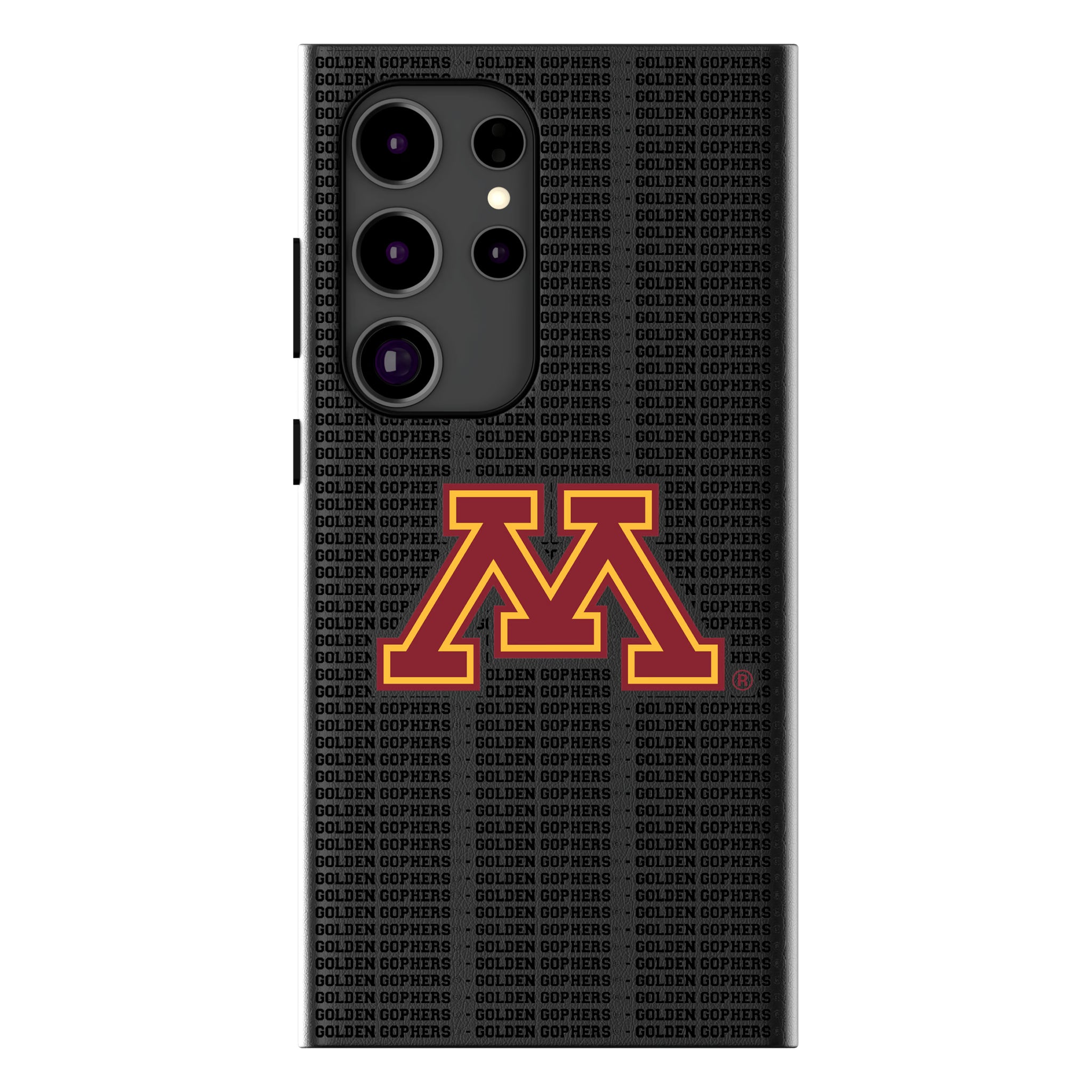 University of Minnesota Golden Gophers Text Backdrop MagSafe Compatible Phone Case for Samsung Galaxy 15