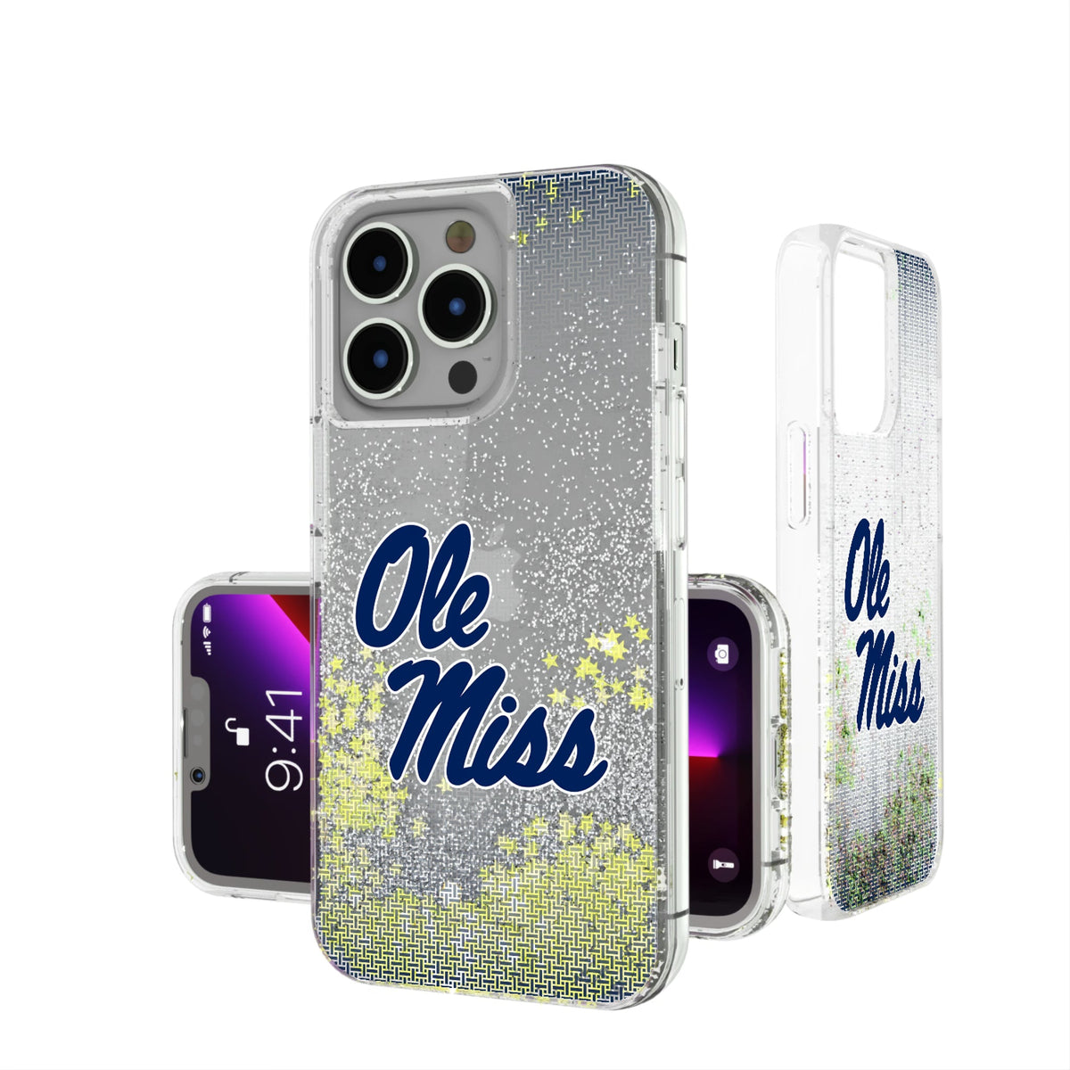 University of Mississippi Rebels Linen Glitter Phone Case 12