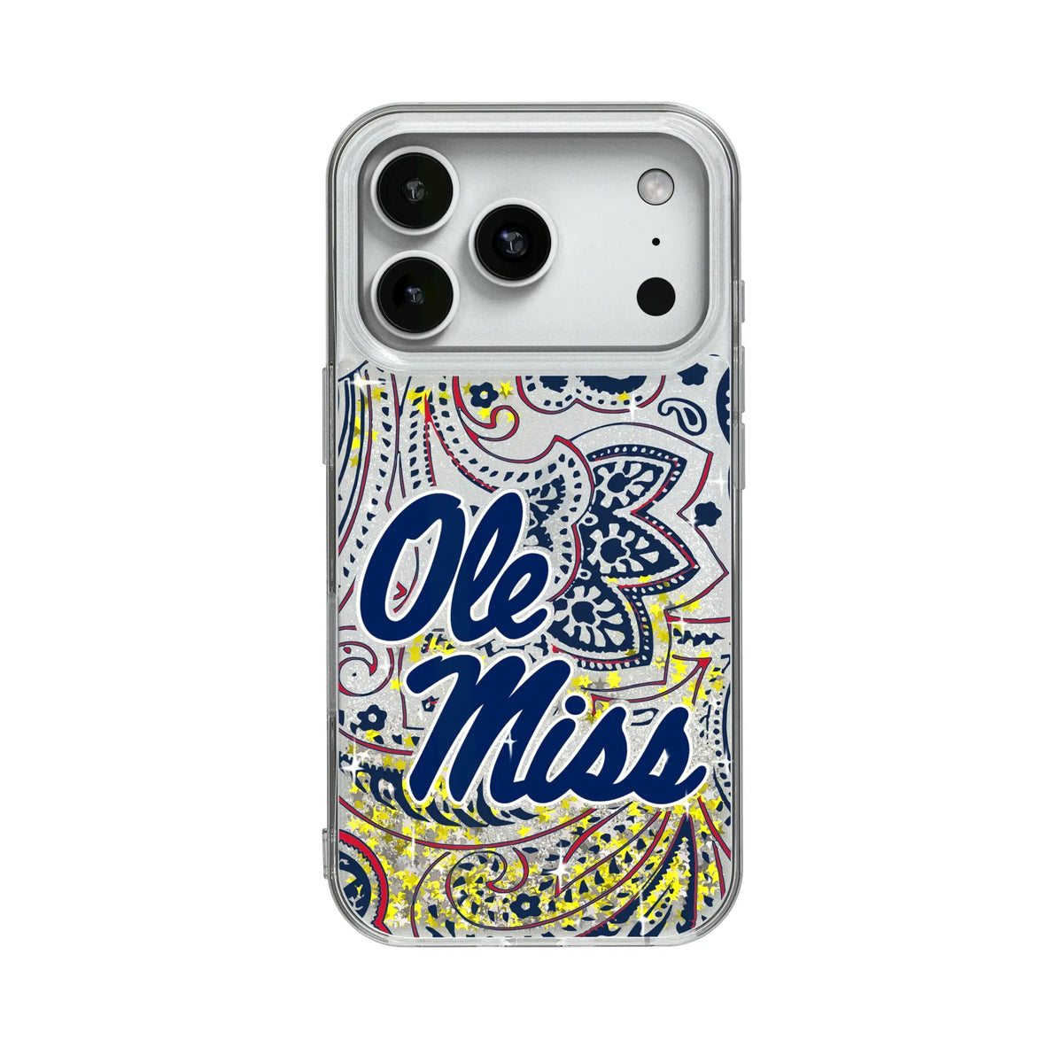 University of Mississippi Rebels Paisley Glitter Phone Case 19
