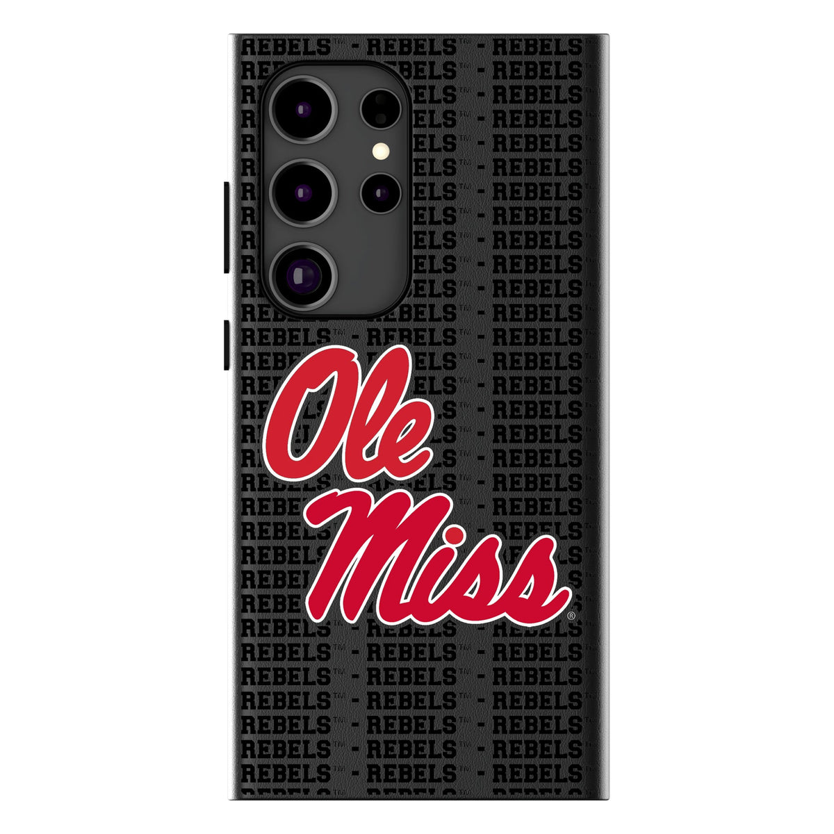 University of Mississippi Rebels Text Backdrop MagSafe Compatible Phone Case for Samsung Galaxy 14