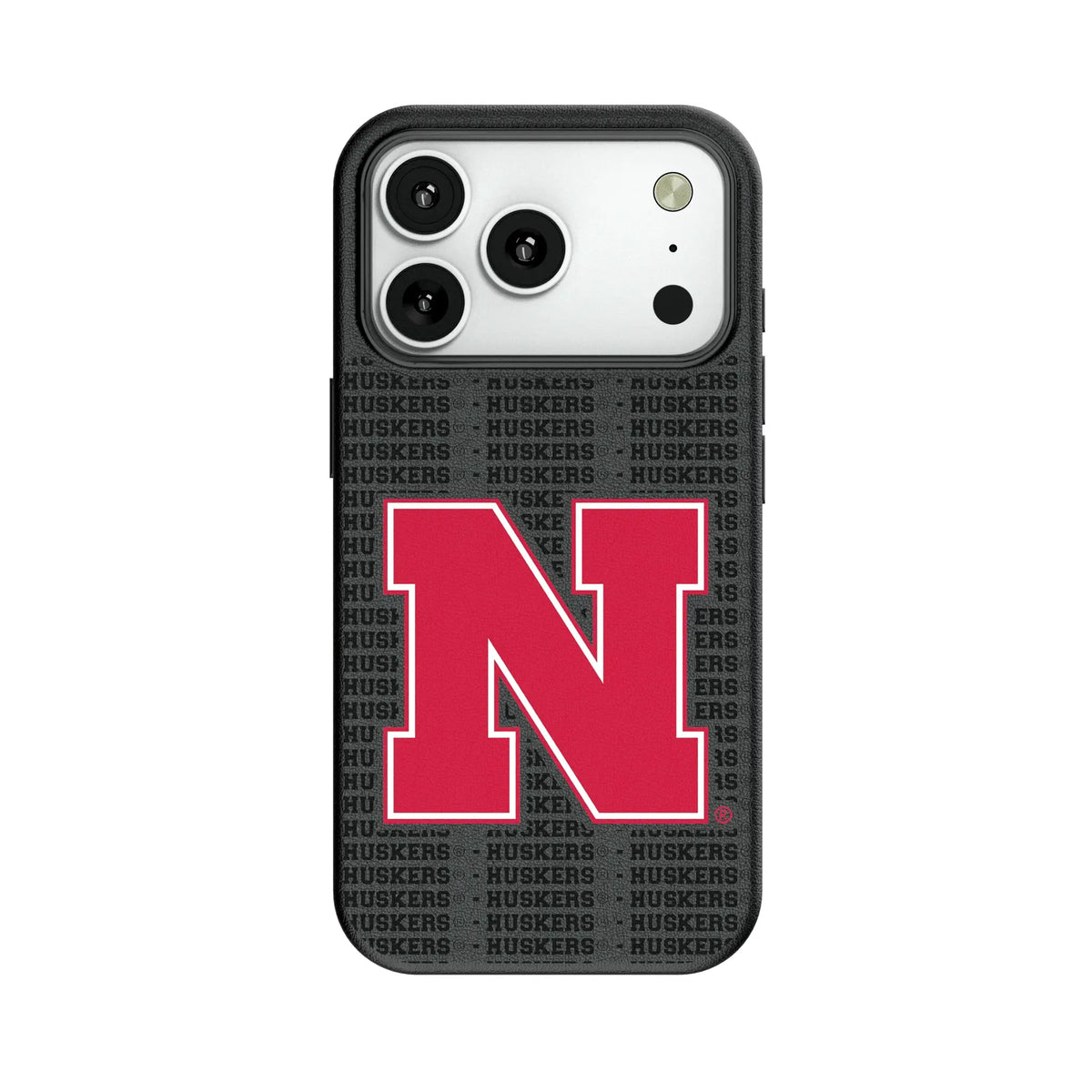 University of Nebraska Huskers Block N Text Backdrop MagSafe Compatible Phone Case for Apple iPhone 7