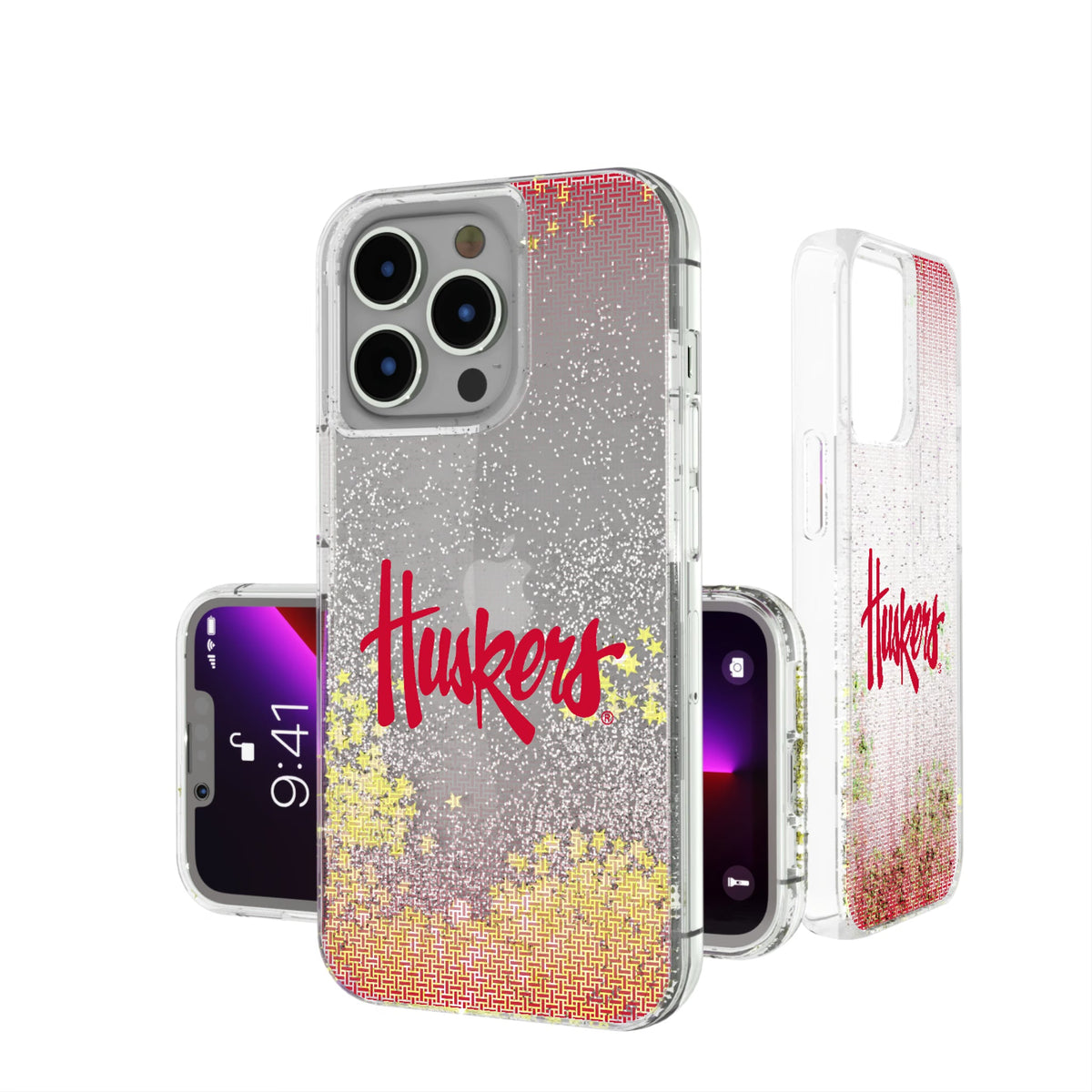 University of Nebraska Huskers Linen Glitter Phone Case 5