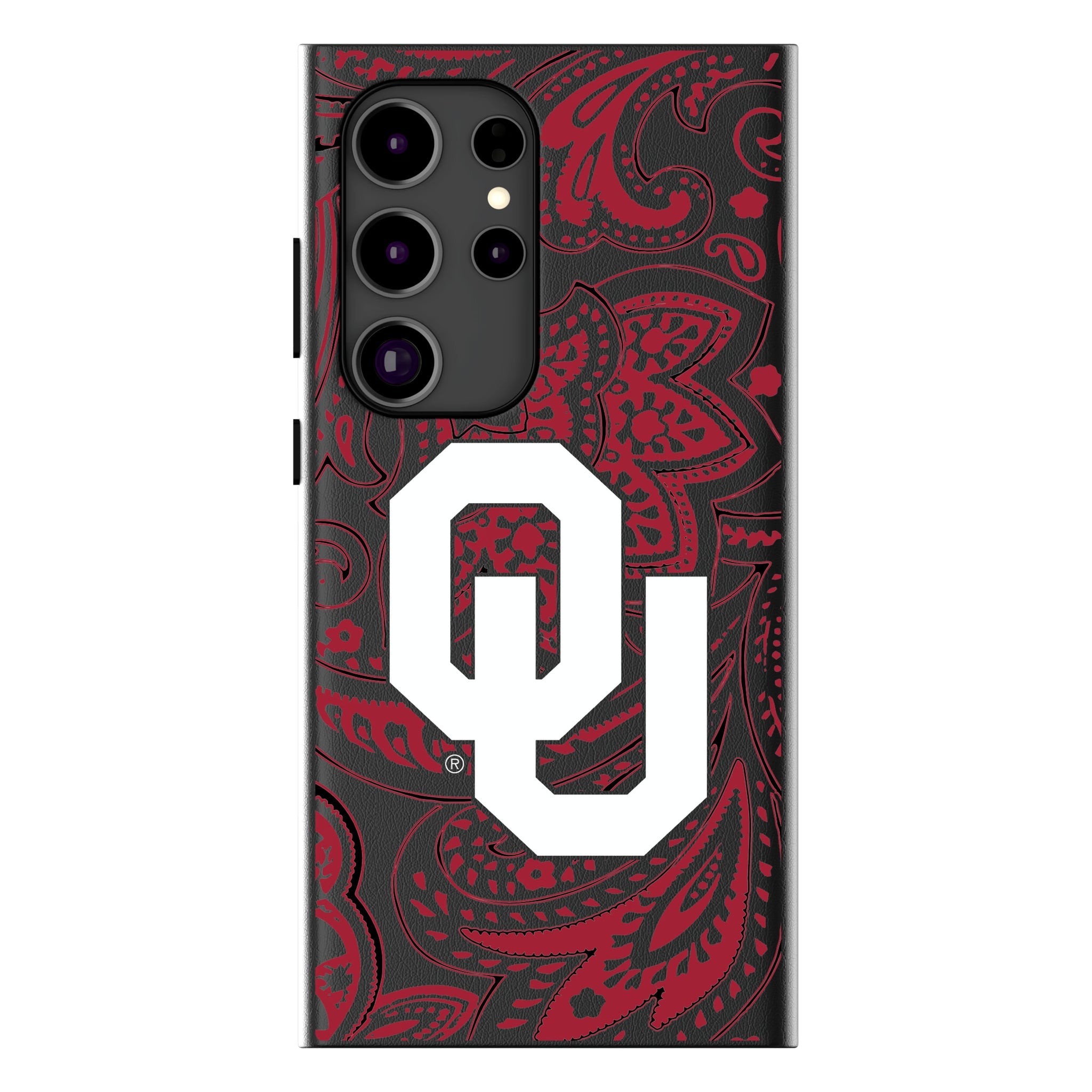University of Oklahoma Sooners Paisley MagSafe Compatible Phone Case for Samsung Galaxy 16