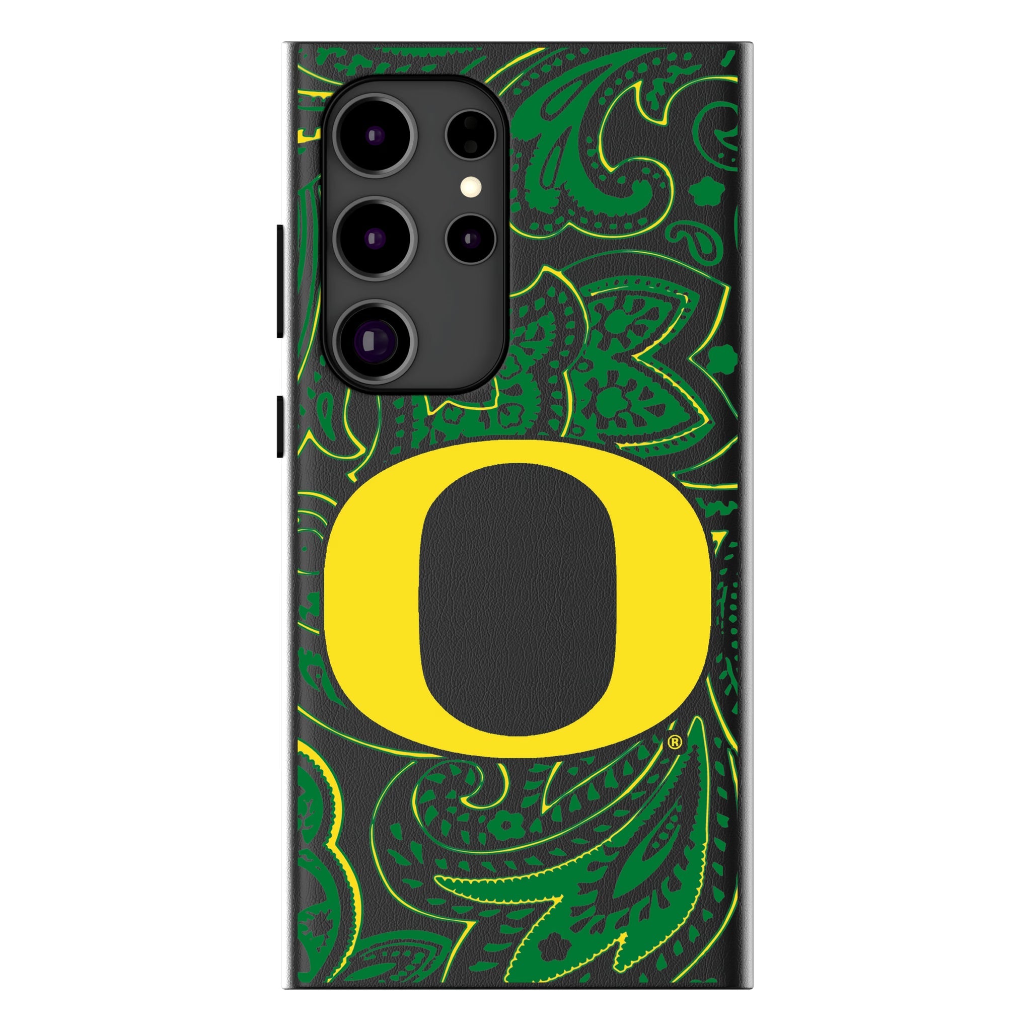University of Oregon Ducks Paisley MagSafe Compatible Phone Case for Samsung Galaxy 18